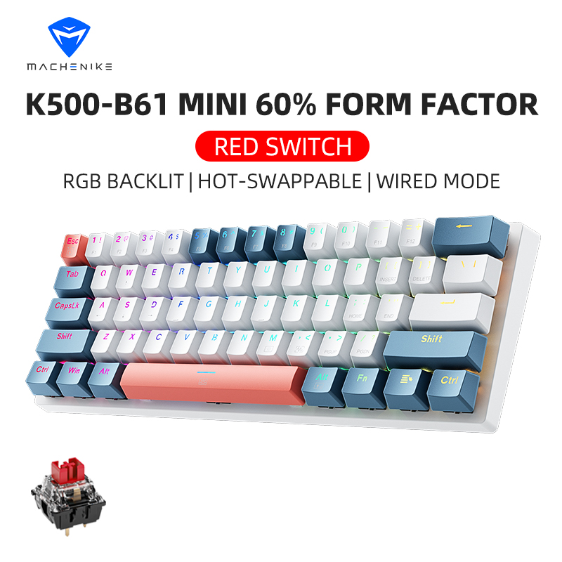 Gaming Keyboard Bundle - K500-B61 Machenike Mini Mechanical Keybaord 60%