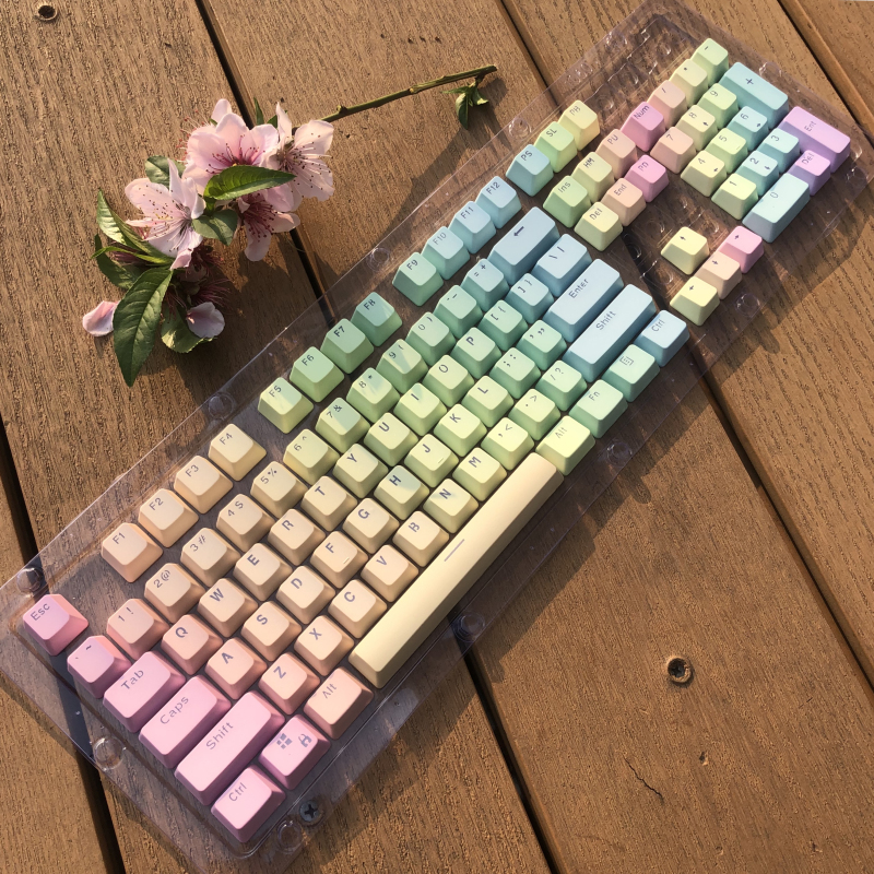 Gaming Keyboard No Rgb - 104 Keys Rainbow Gradient OEM Profile