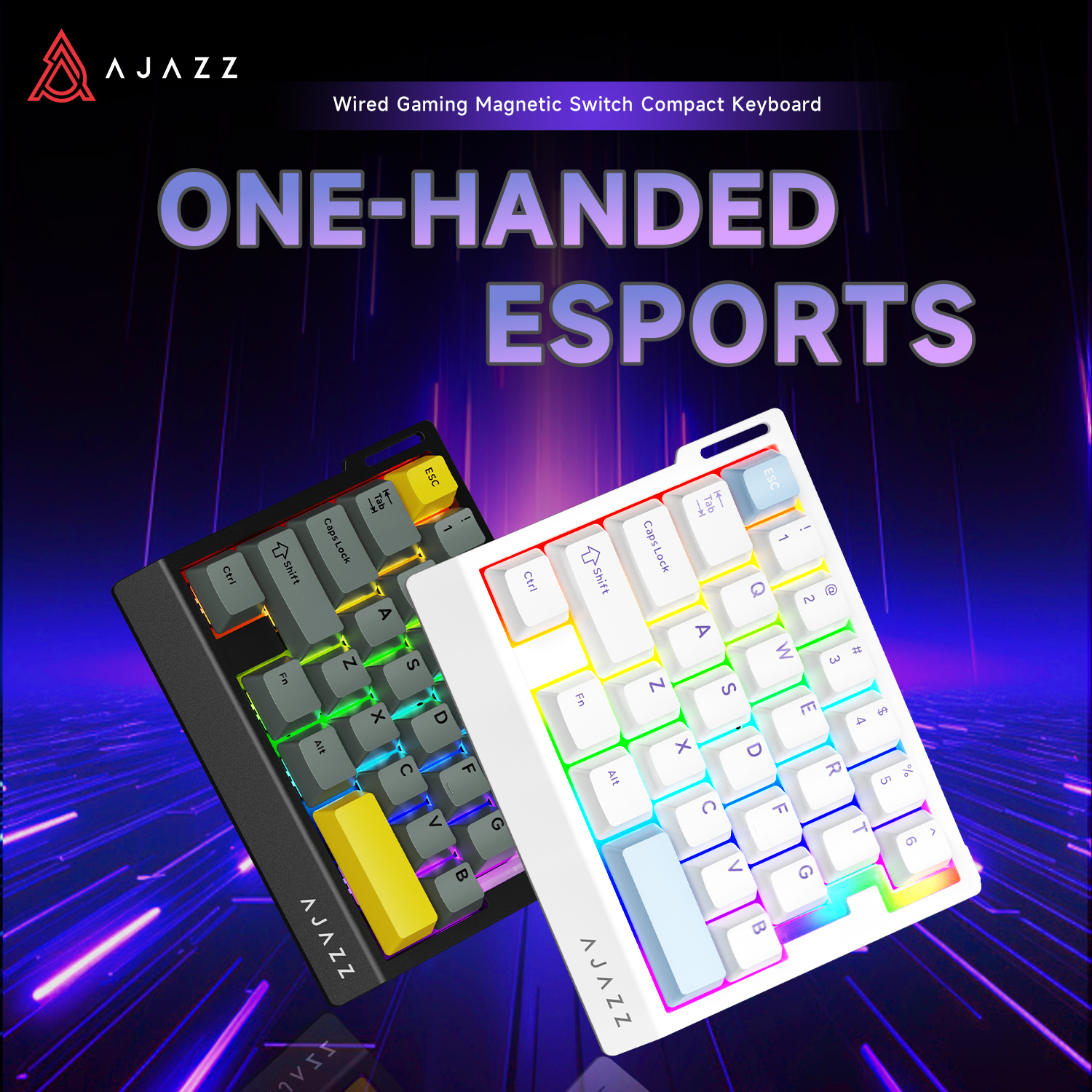 Gaming Keyboard Half - AJAZZ AK029 - Magnetic Brown Switch