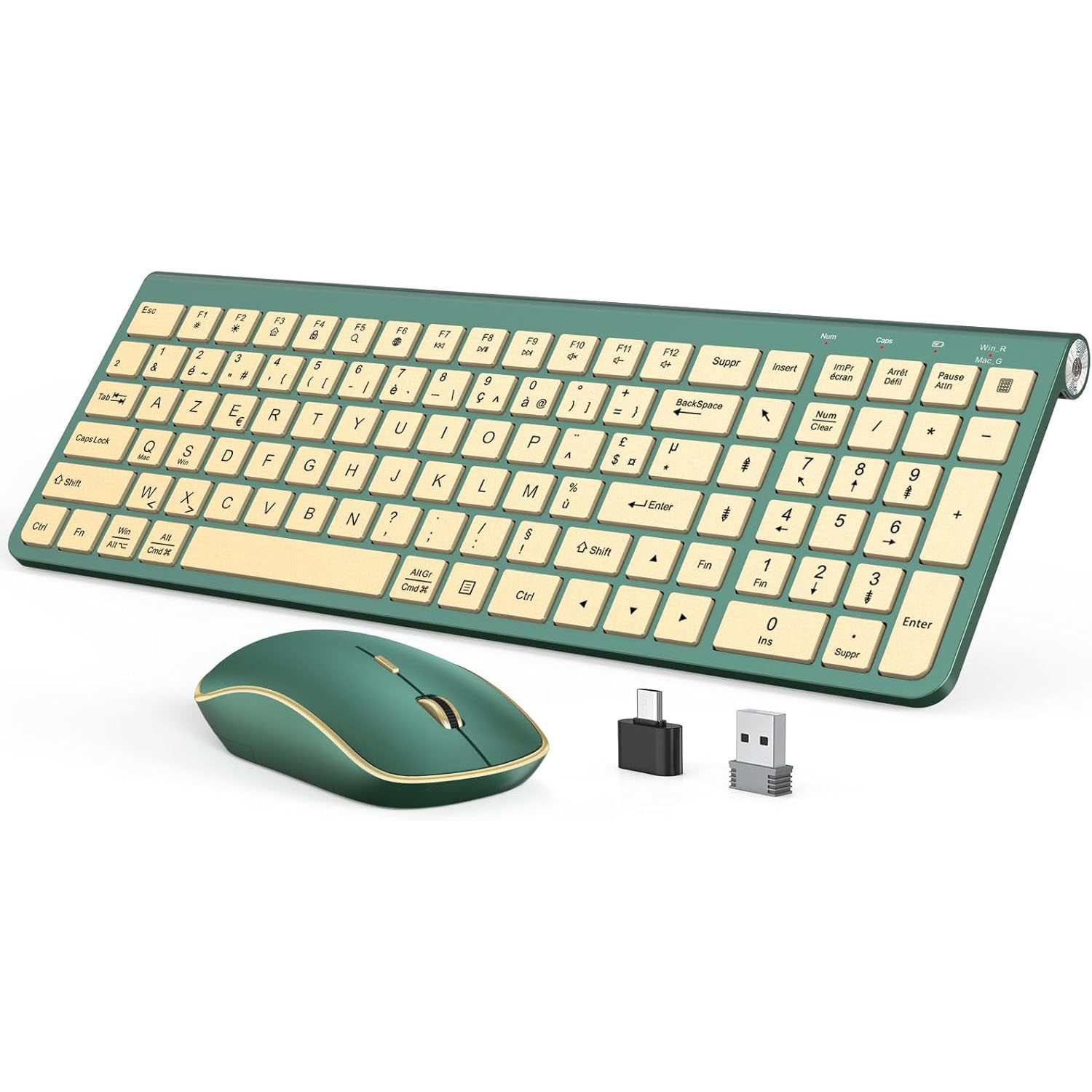 Gaming Keyboard And Mouse Wireless - Ergonomic wireless keyboard and mouse, ultra-thin