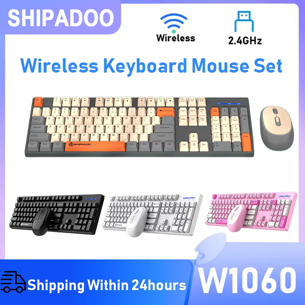 Gaming Keyboard Mouse And Headset Combo - Shipadoo 2.4G USB Wireless Keyboard Mouse