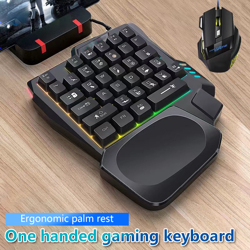 Gaming Keyboard Half - RGB Gaming Keyboard Single Hand Mini