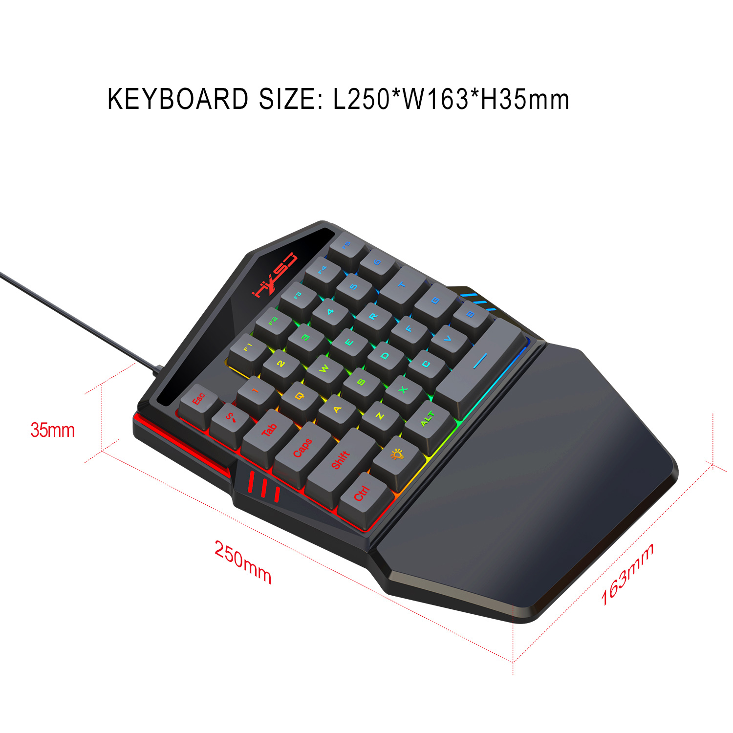 HXSJ V100 V100-2 35 Key Gaming - Gaming Keyboard Half avis et prix