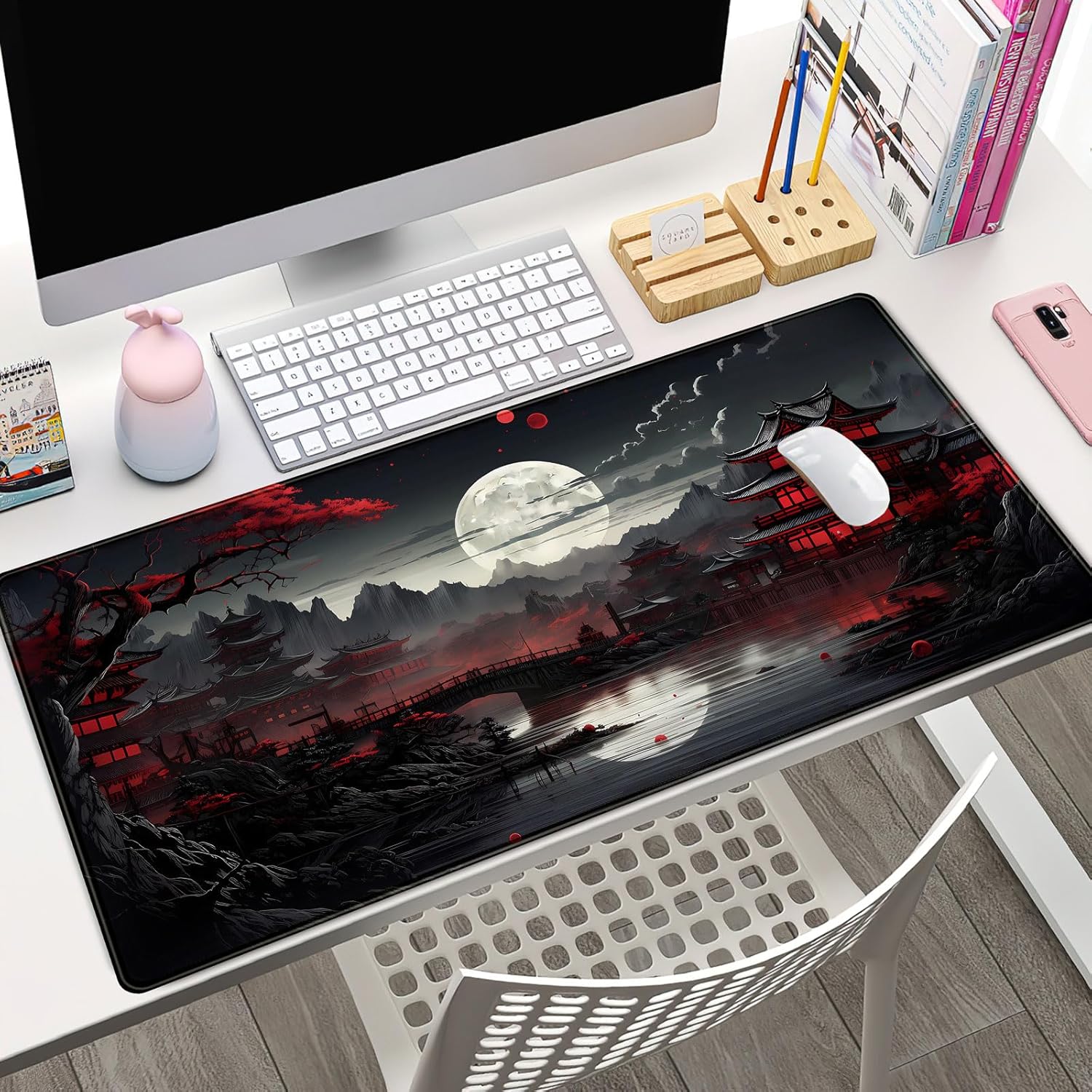 Japanese Desk Mat Riverside Fu - Gaming Keyboard And Mouse avis et prix