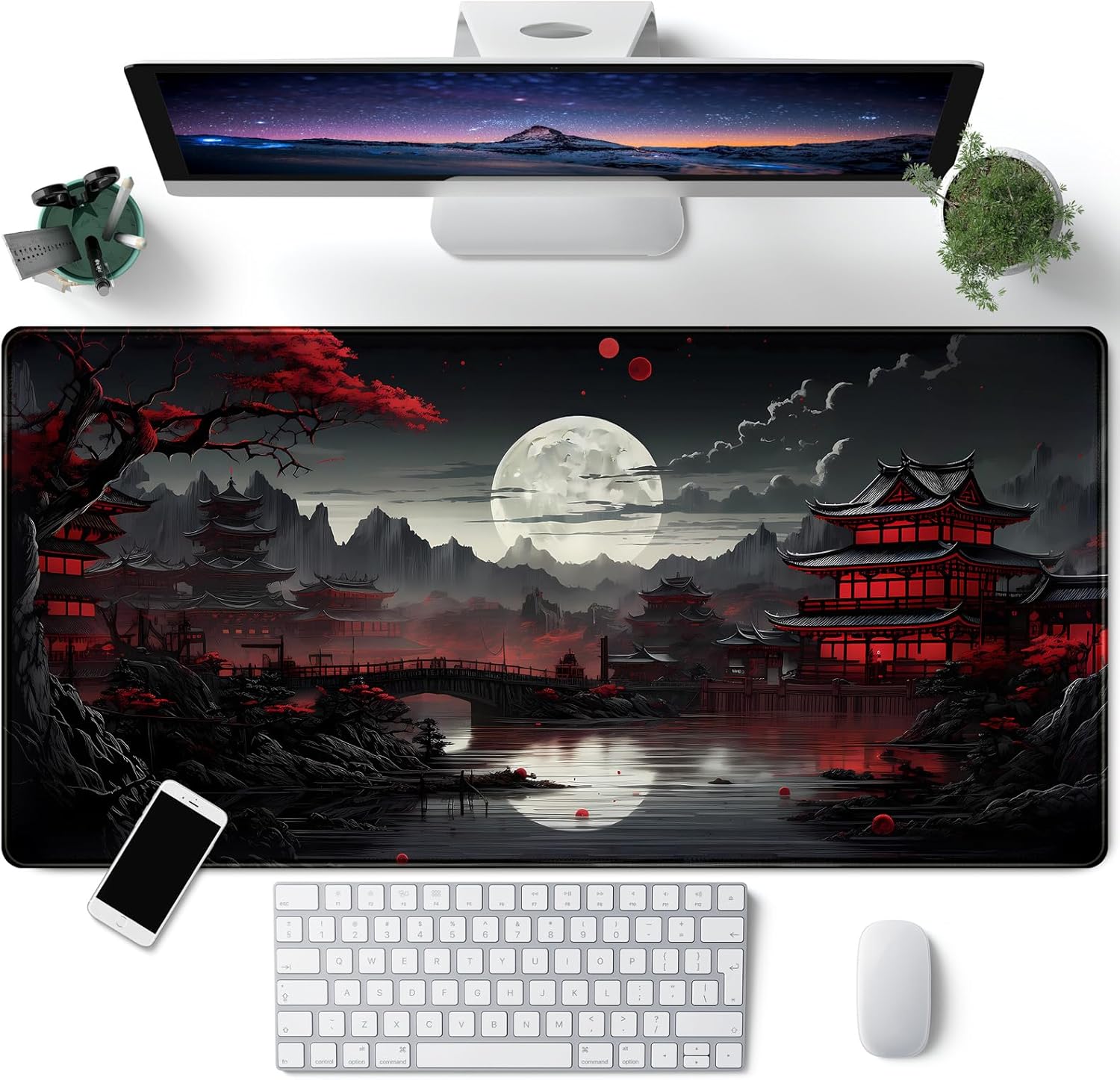 Japanese Desk Mat Riverside Fu - Gaming Keyboard And Mouse avis et prix