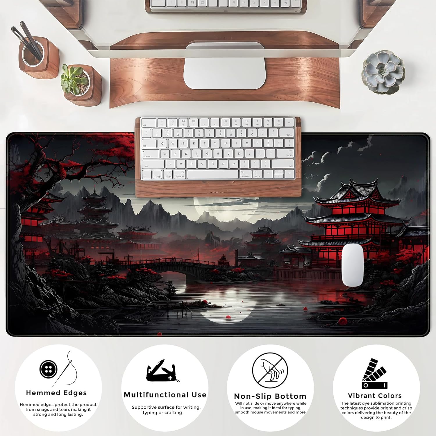 Japanese Desk Mat Riverside Fu - Gaming Keyboard And Mouse avis et prix