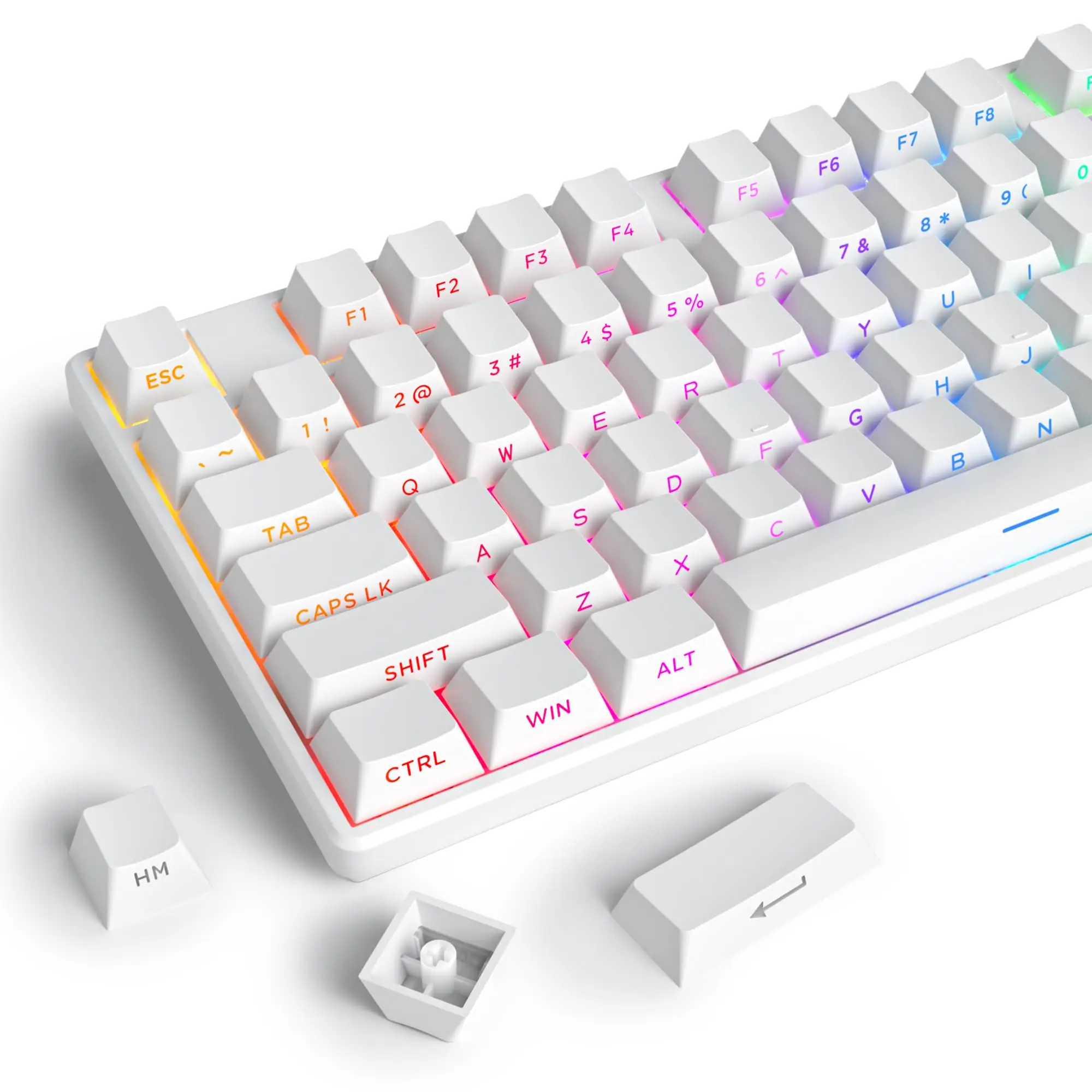 134 Keys Double Shot PBT Keyca - Keyboard Gaming Black avis et prix