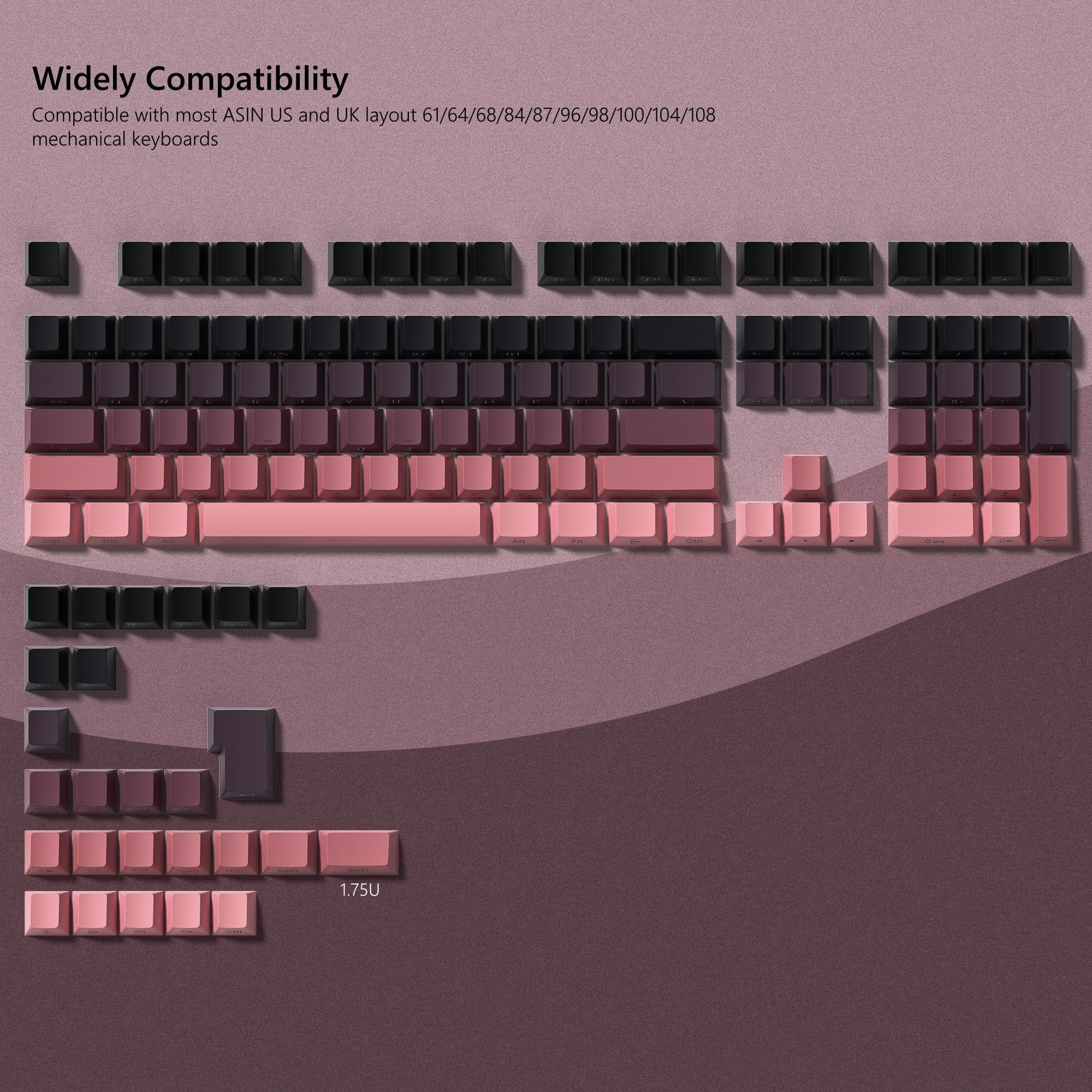 136 Key Black and Pink Print B - Keyboard Gaming Black avis et prix