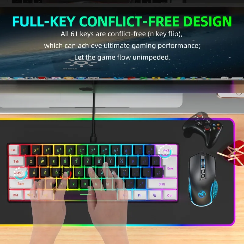 Keyboard and mouse 60% compute - Gaming Keyboard Bundle avis et prix