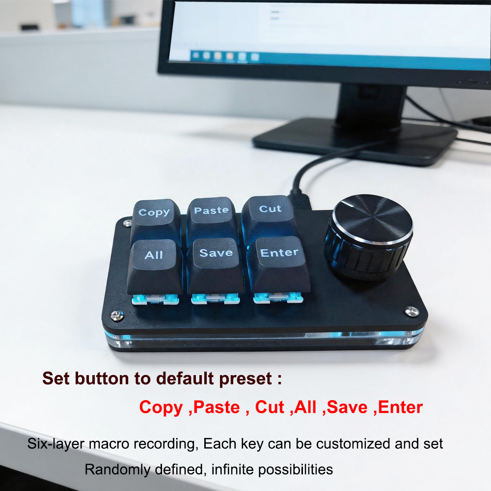 6-key customizable keyboard, a - Gaming Keyboard Half avis et prix