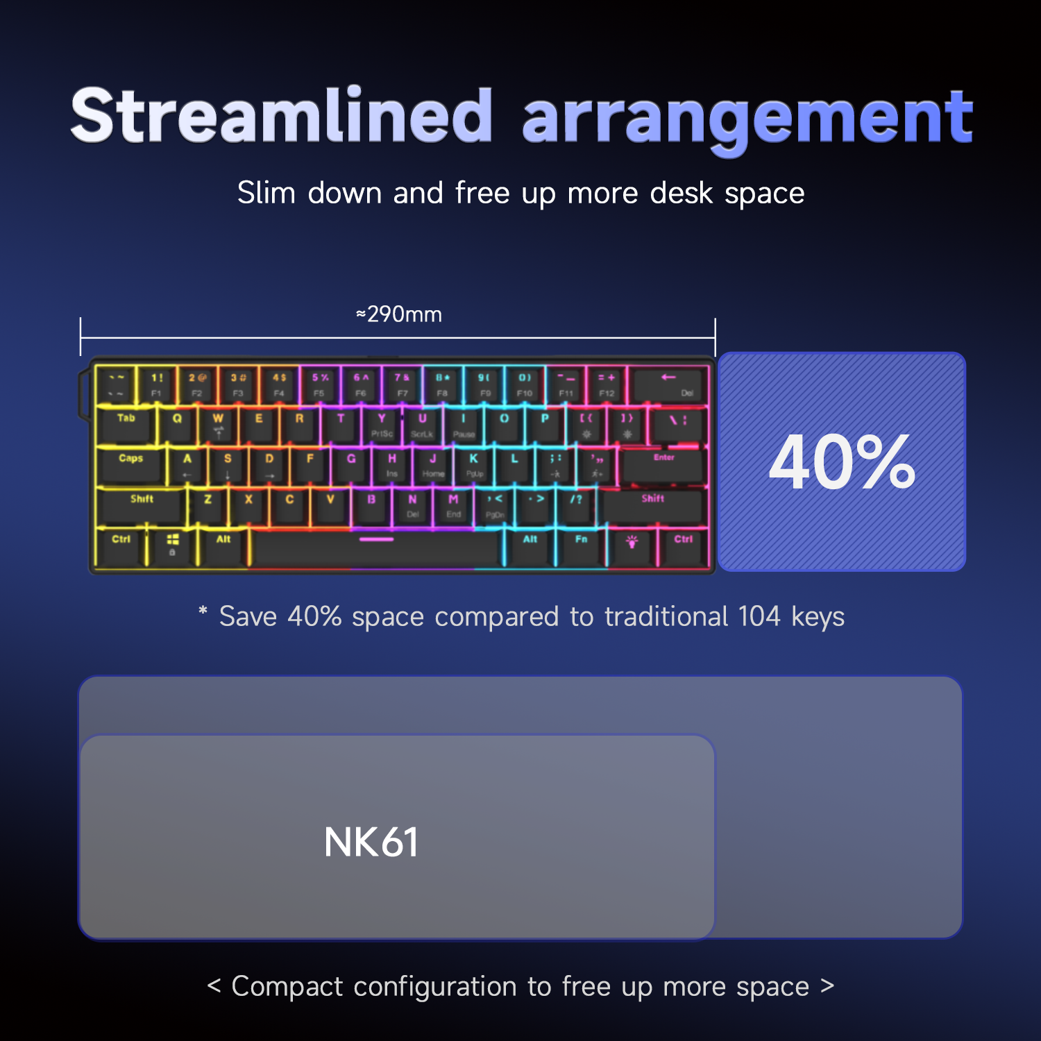 AJAZZ NK61 Wired Gaming Mechan - Gaming Keyboard No Rgb avis et prix