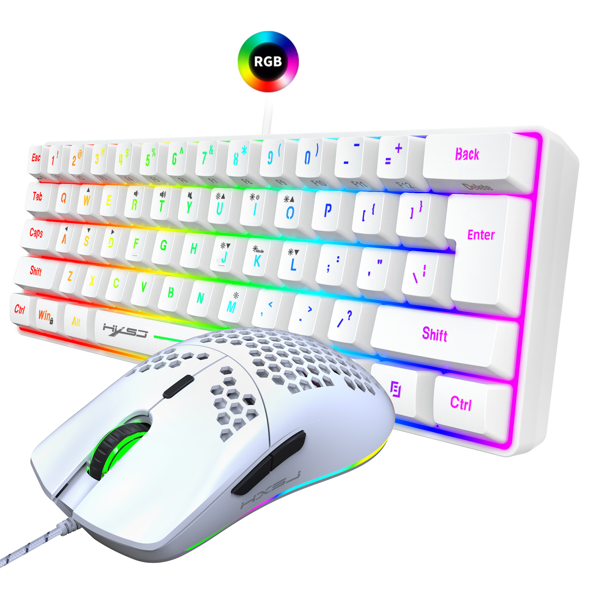 Hot selling HXSJ 61 keys V700  - Gaming Keyboard Mouse Set avis et prix