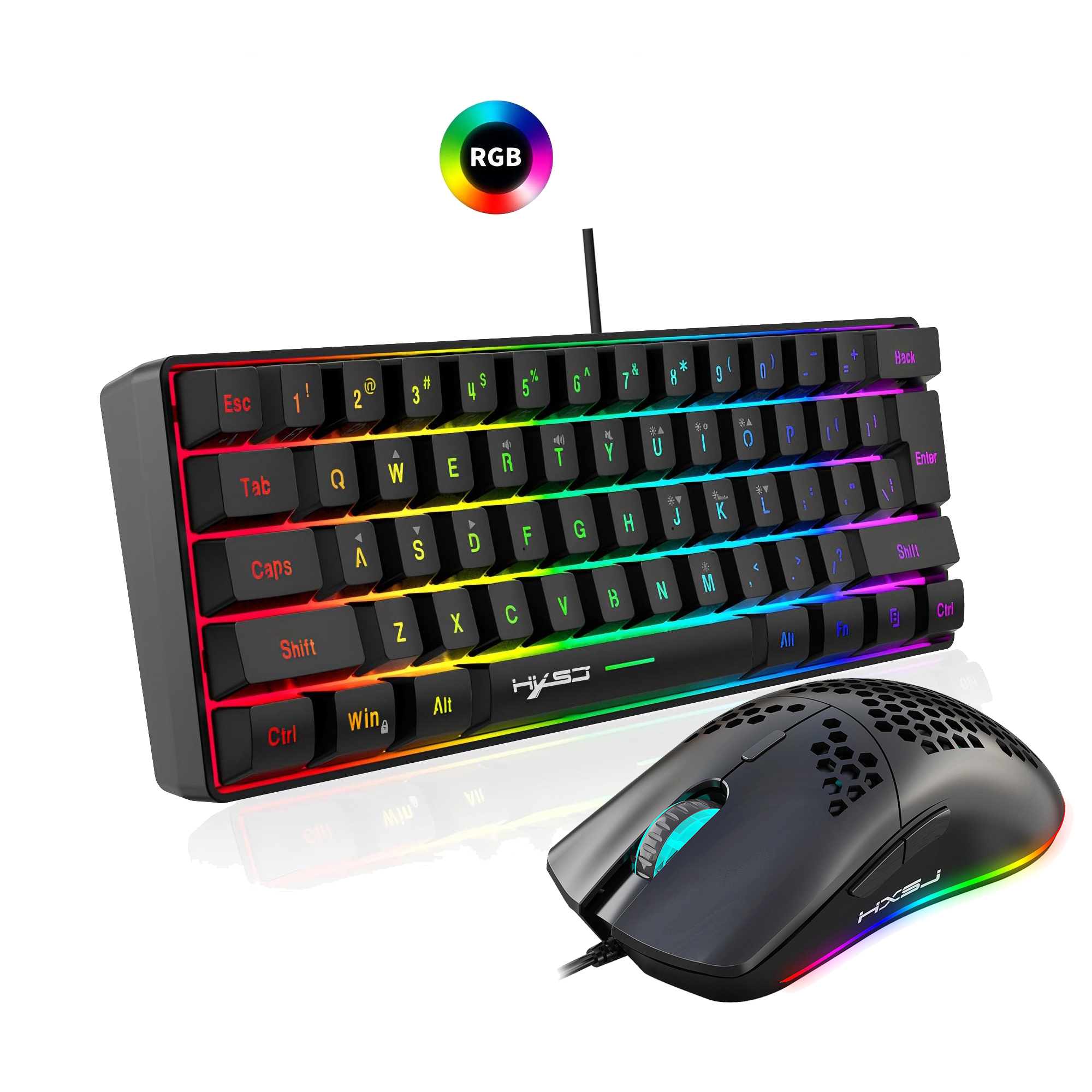 Hot selling HXSJ 61 keys V700  - Gaming Keyboard Mouse Set avis et prix