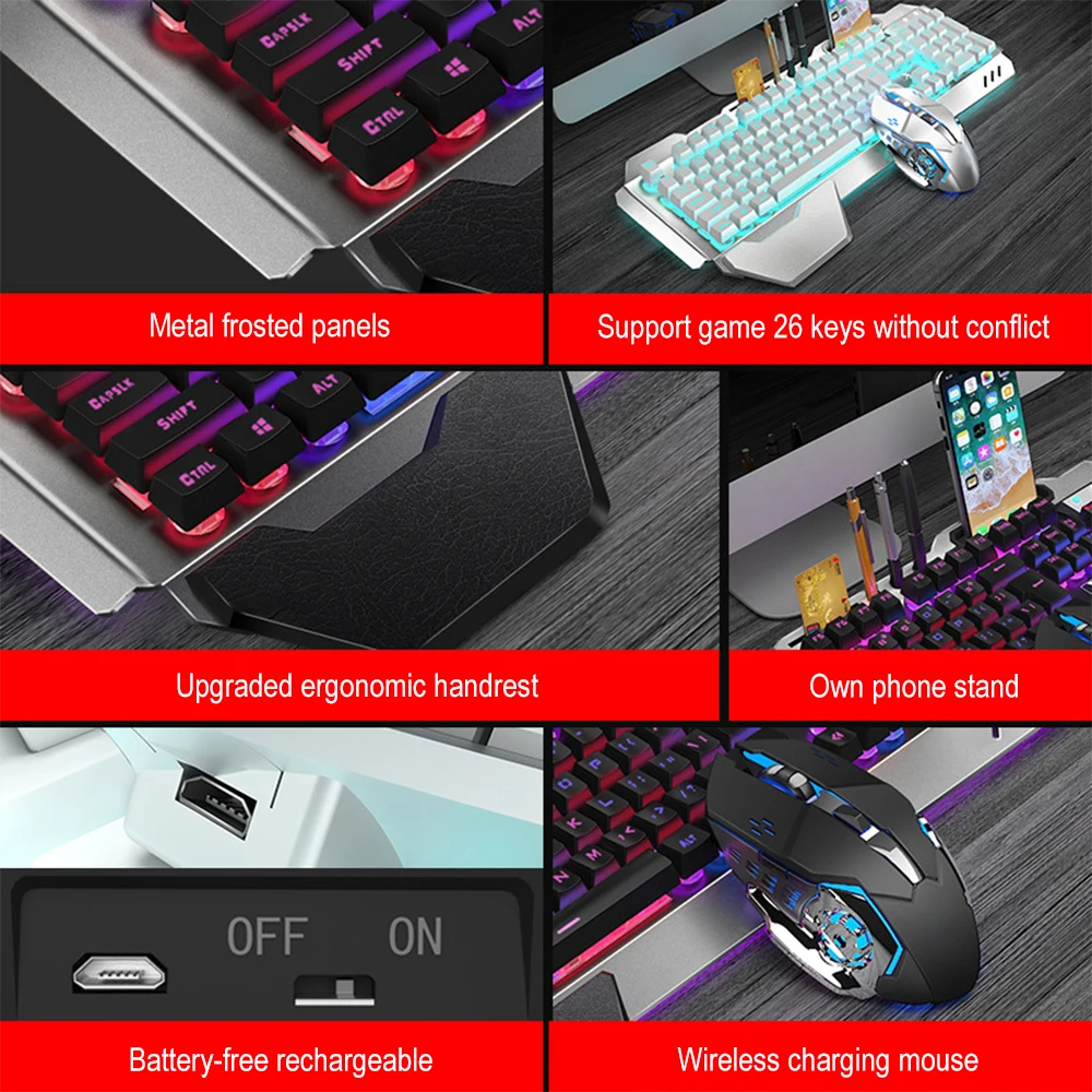 K680 Rechargeable 2.4G wireles - Gaming Keyboard Bundle avis et prix