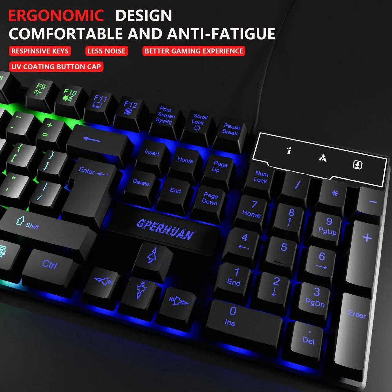 Wired Gaming Keyboard and Mous - Gaming Keyboard Mouse And Headset Combo avis et prix