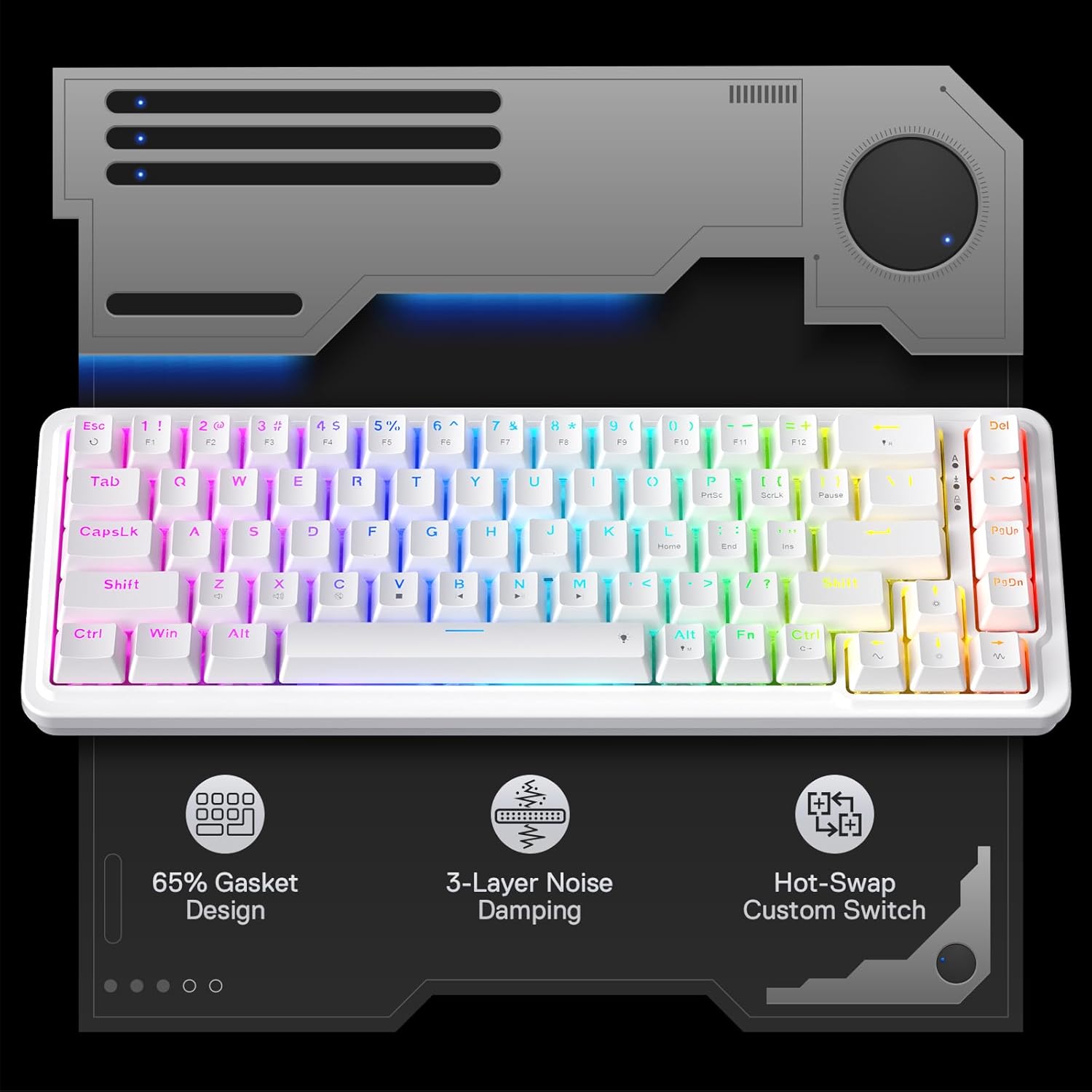 Redragon K709 65% Wired Gasket - Gaming Keyboard No Noise avis et prix