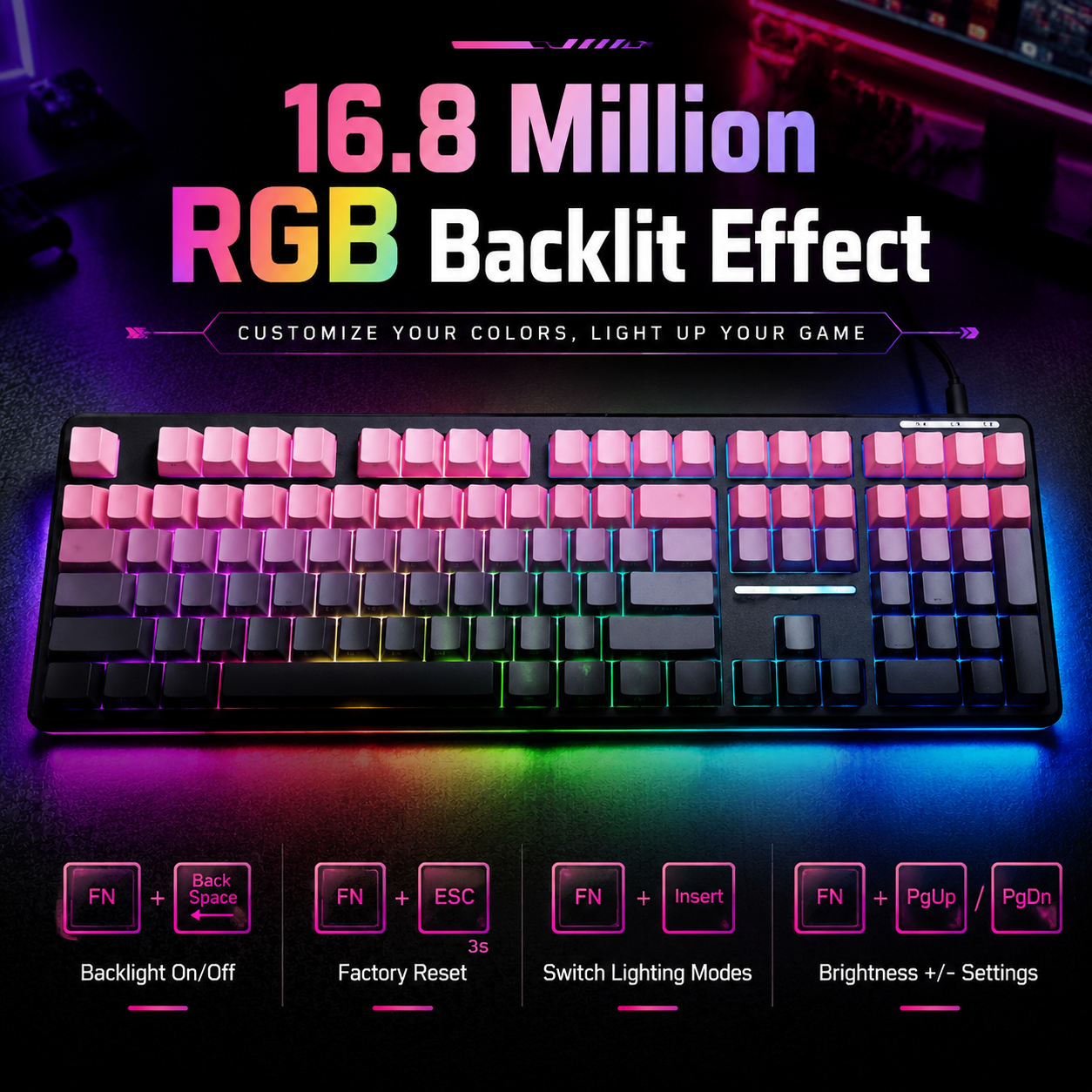 V108 Bluetooth Keyboard  Wired - Gaming Keyboard No Noise avis et prix