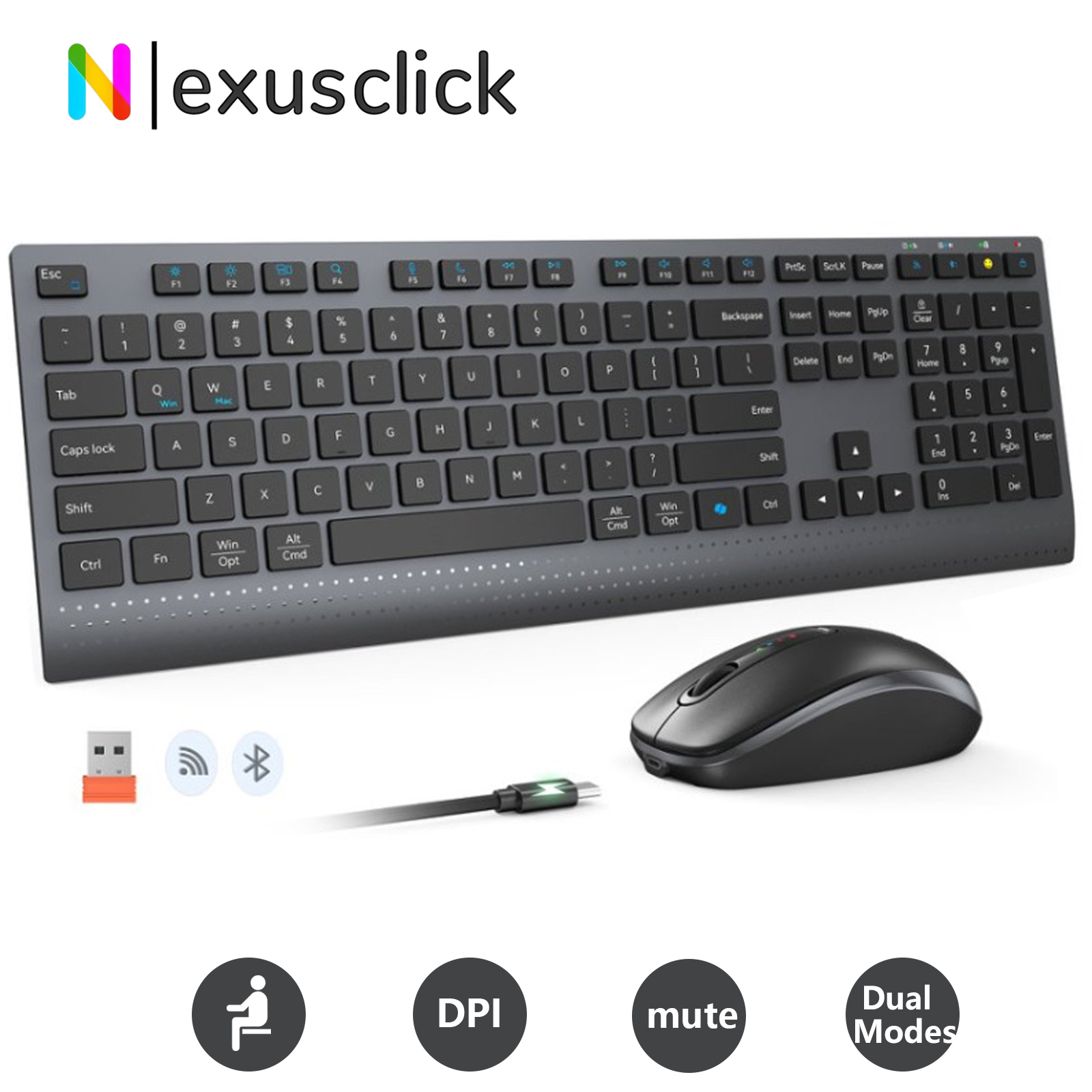Dual-mode 2.4G Wireless Keyboa - Gaming Keyboard Mouse And Headset Combo avis et prix