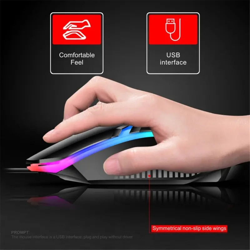 Colorful LED Backlit USB Keybo - Gaming Keyboard Mouse And Headset Combo avis et prix