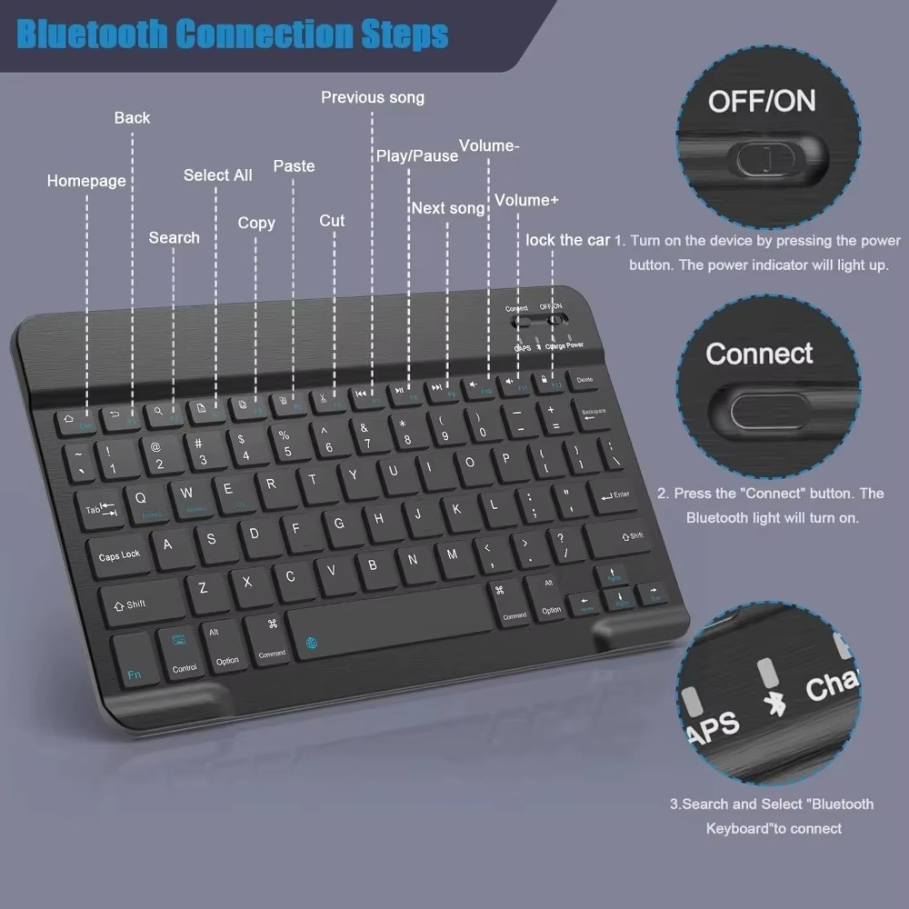 Bluetooth 5.0 Wireless Keyboar - Gaming Keyboard Wireless avis et prix