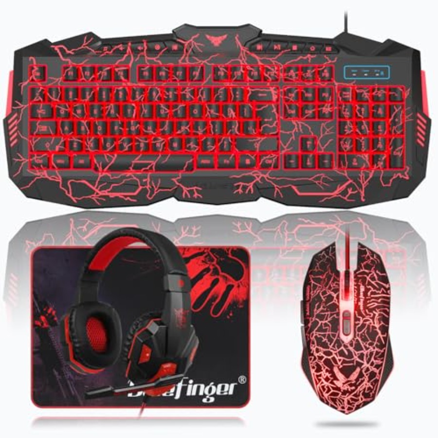 Gaming Keyboard Mouse Headset  - Gaming Keyboard Mouse And Headset Combo avis et prix