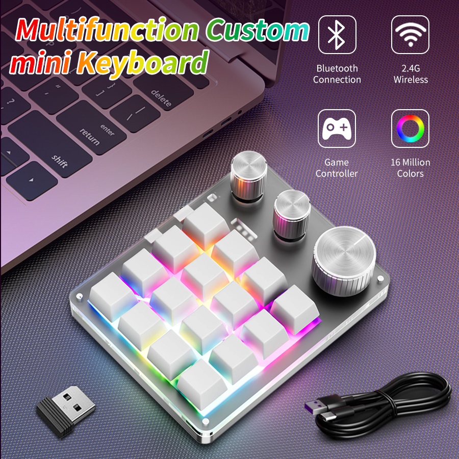 16 Keys 3 Knob Macro Custom Mi - Gaming Keyboard Half avis et prix
