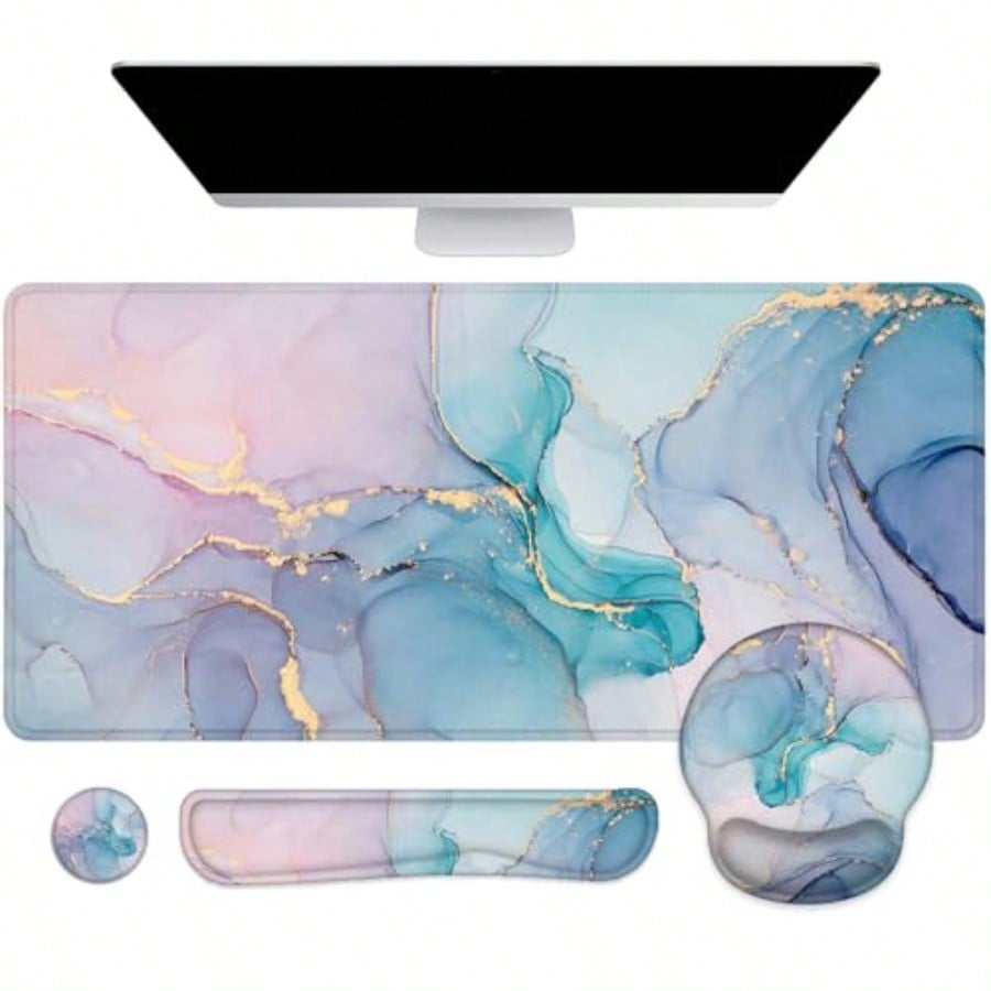 Mouse Pad with Wrist Rest Larg - Gaming Keyboard Mouse Set avis et prix