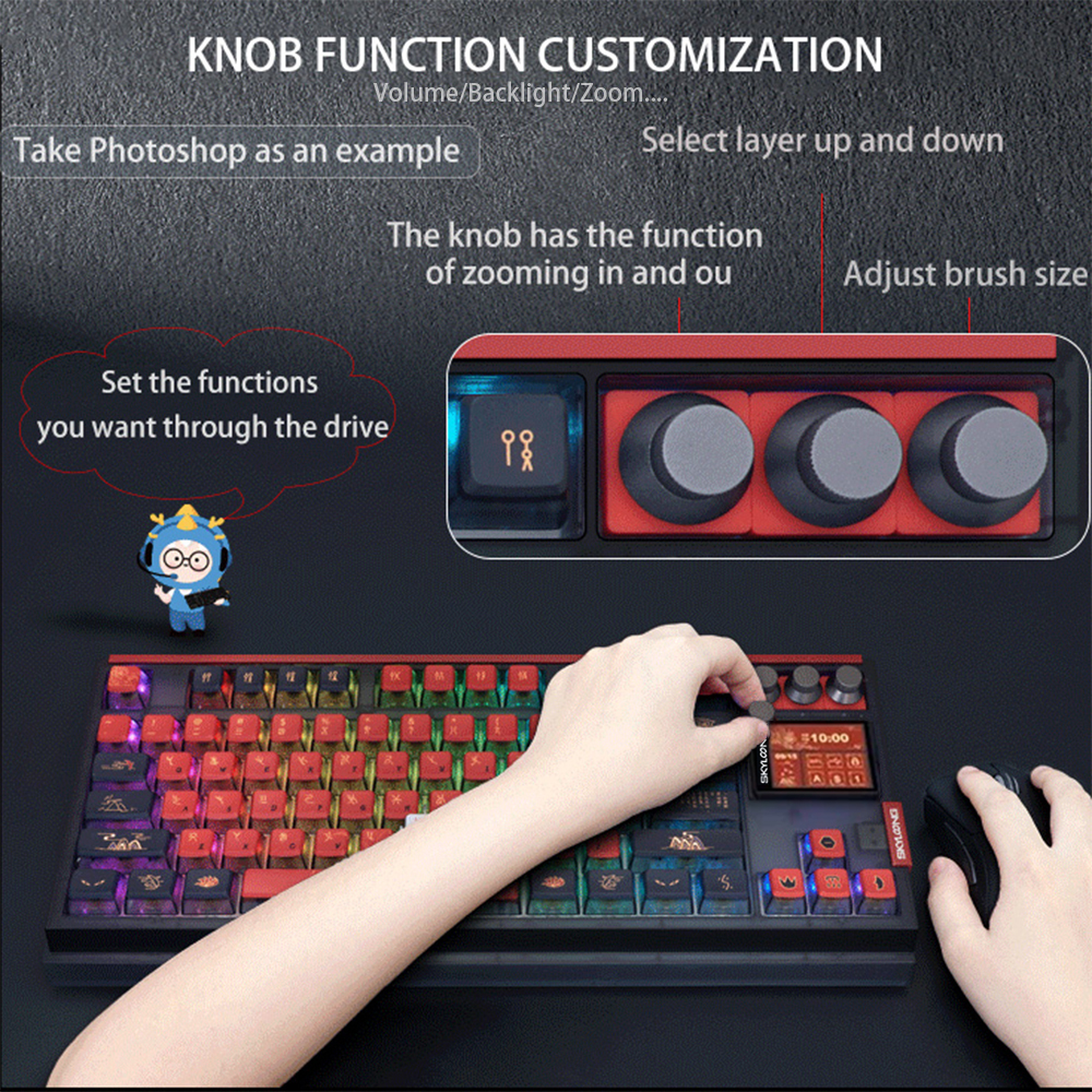 SKYLOONG GK87 Pro Bluetooth me - Gaming Keyboard No Noise avis et prix