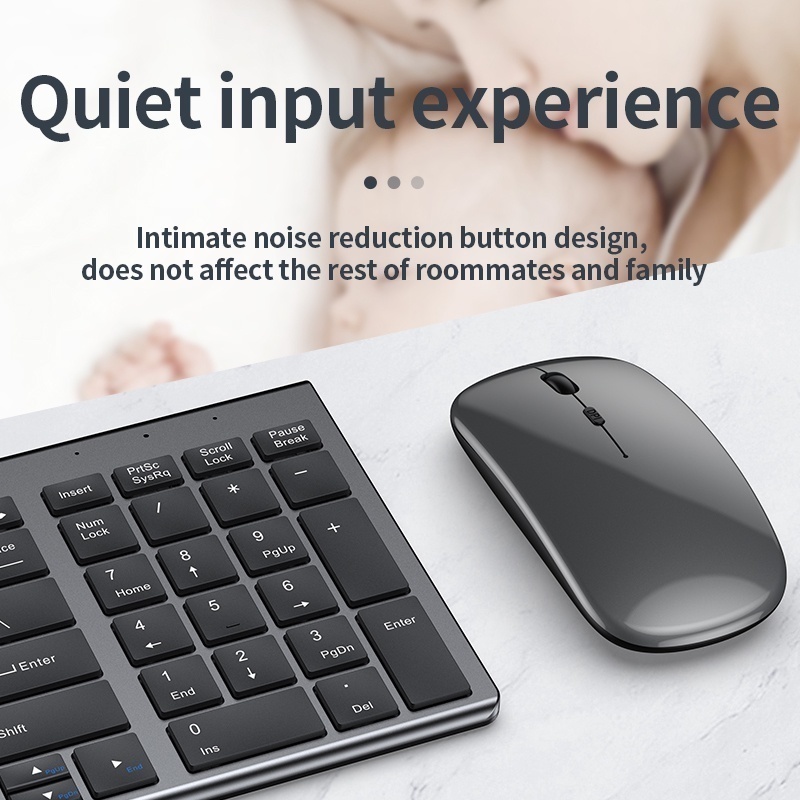 Jomaa Slim Rechargeable Blueto - Gaming Keyboard Mouse And Headset Combo avis et prix