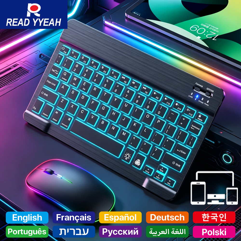 READ YYEAH RGB Backlit Bluetoo - Gaming Keyboard Mouse Set avis et prix