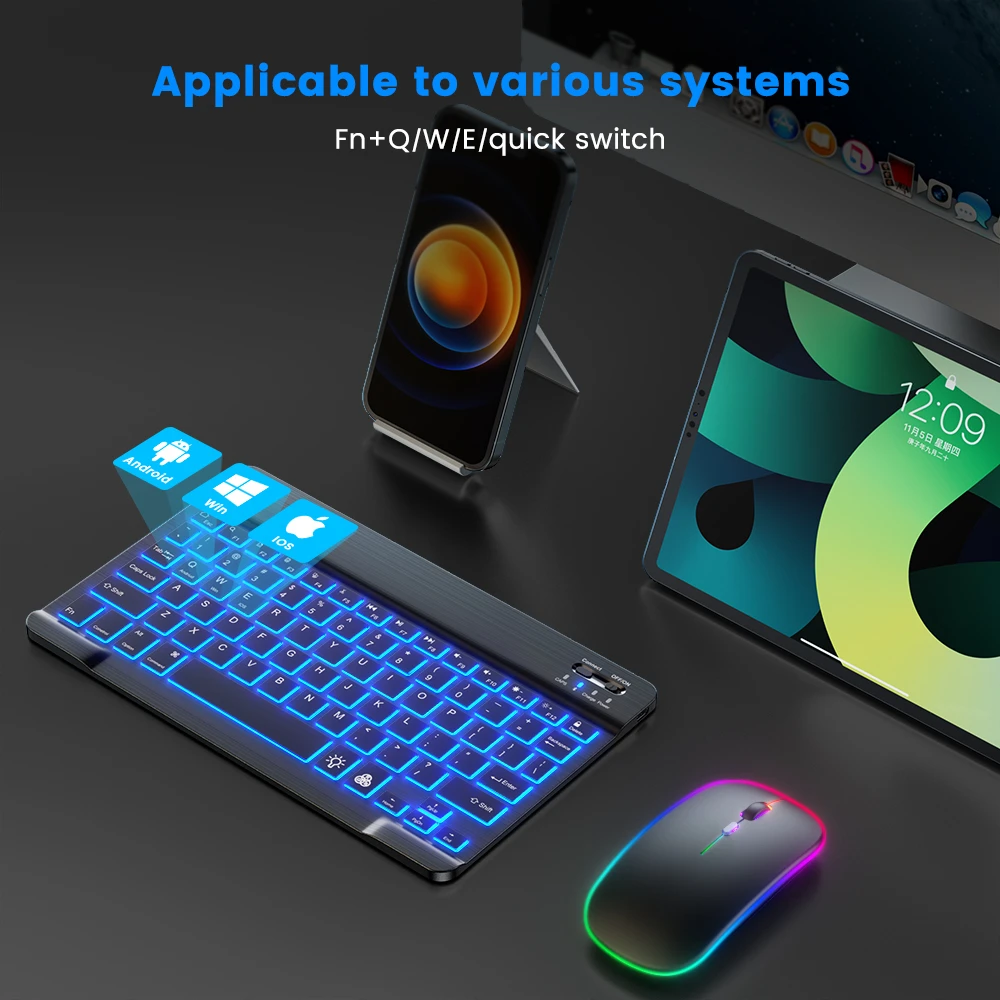 READ YYEAH RGB Backlit Bluetoo - Gaming Keyboard Mouse Set avis et prix