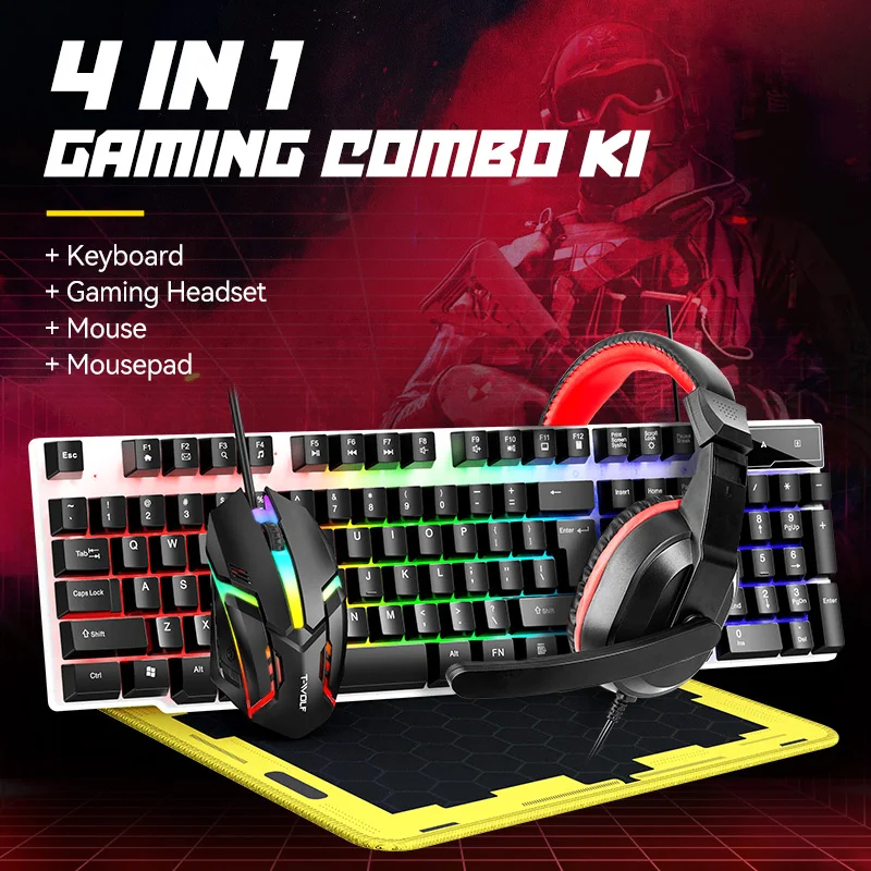 2026 NEW Mouse Keyboard Headse - Gaming Keyboard Mouse And Headset Combo avis et prix