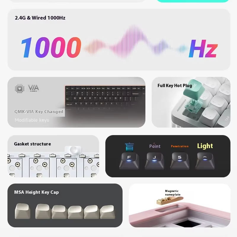 Wireless Mechanical Keyboard 3 - Gaming Keyboard No Noise avis et prix