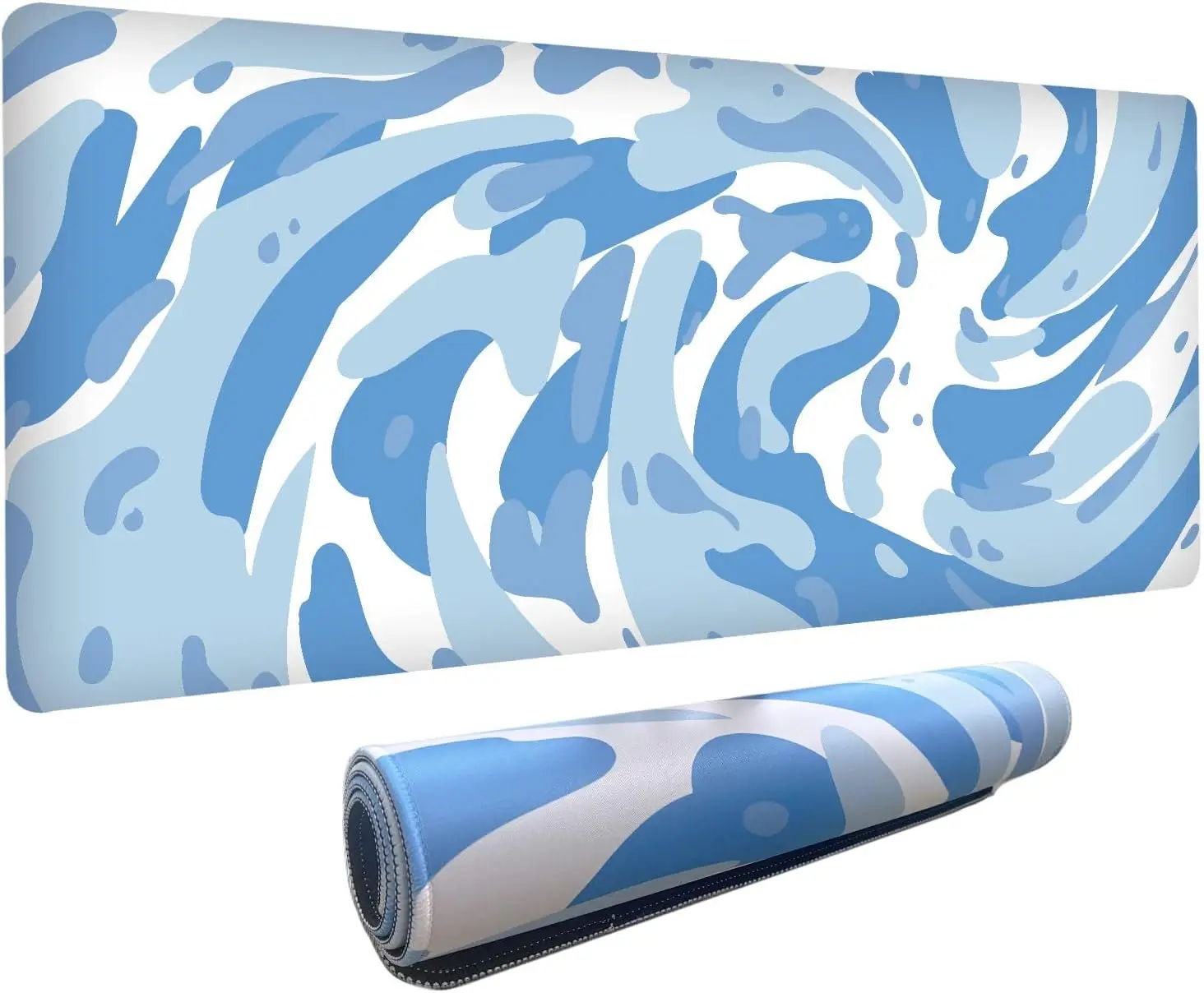 Light Blue Camo Swirl Pattern  - Gaming Keyboard Blue avis et prix