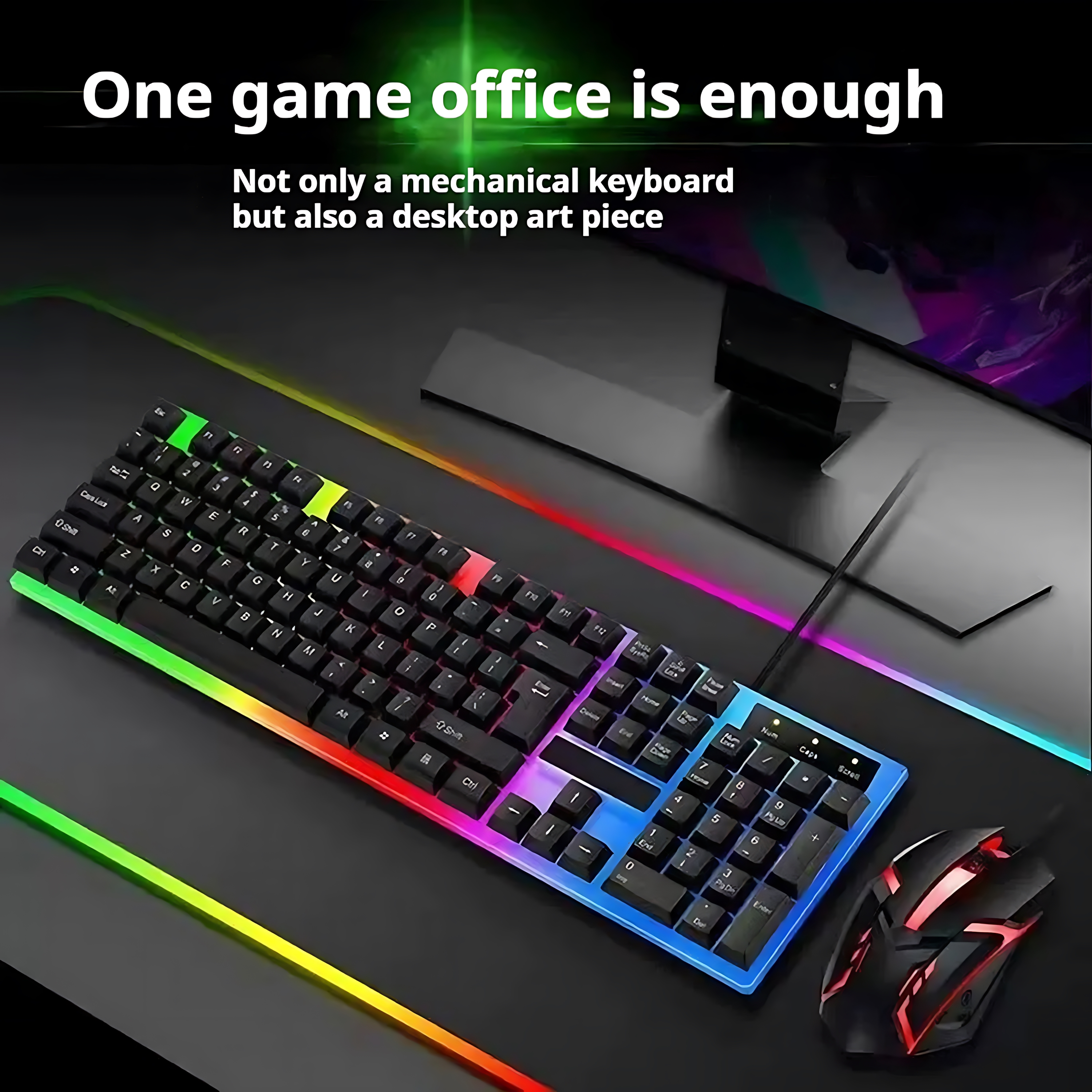 Rainbow Backlit Wired Keyboard - Gaming Keyboard Bundle avis et prix
