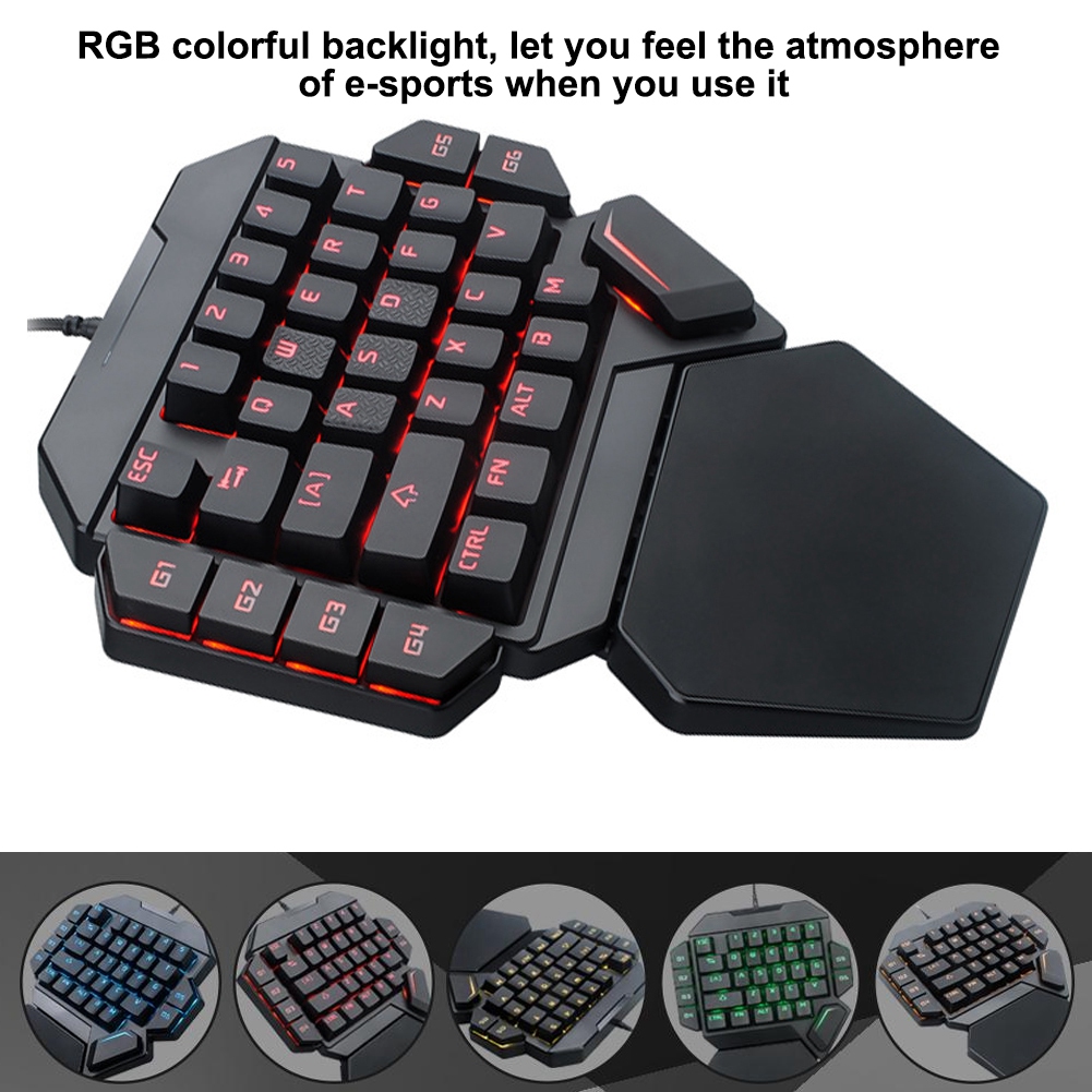 Blacklight Keyboard Onehanded  - Gaming Keyboard Half avis et prix