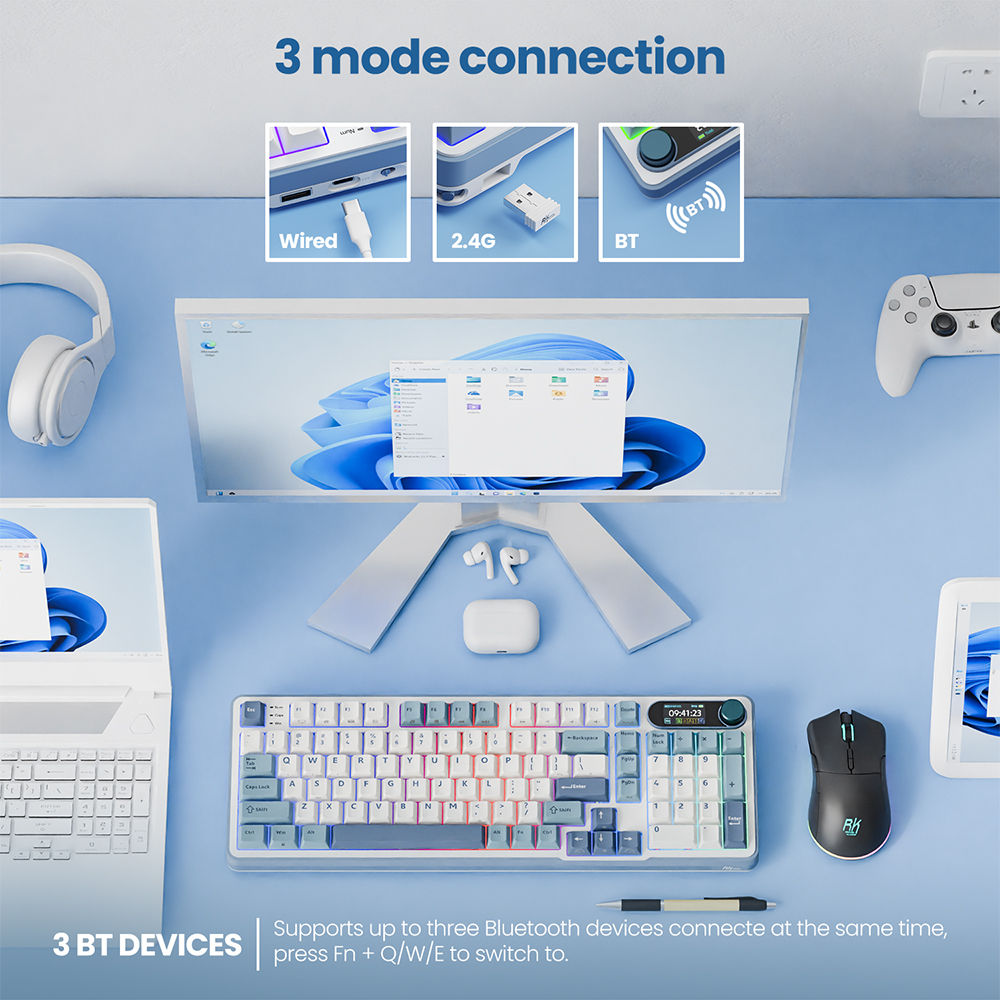 RK ROYAL KLUDGE S98 Mechanical - Gaming Keyboard Bundle avis et prix