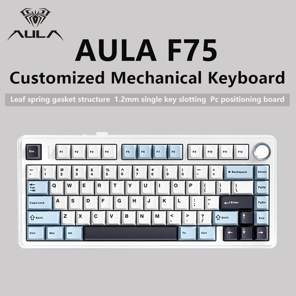 AULA F75 2.4G Wireless/Bluetoo - Gaming Keyboard Blue avis et prix