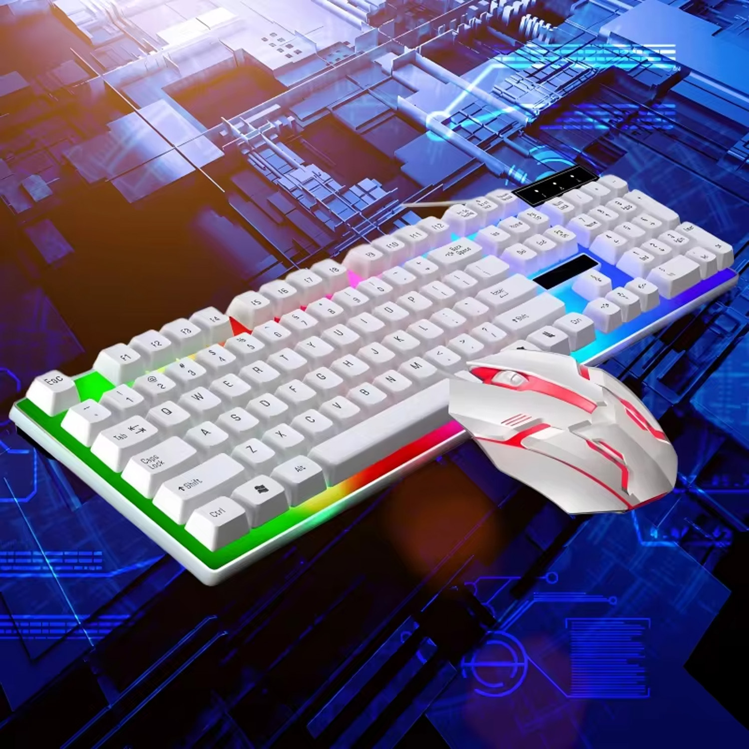 Stylish Backlight Wired Keyboa - Gaming Keyboard Bundle avis et prix