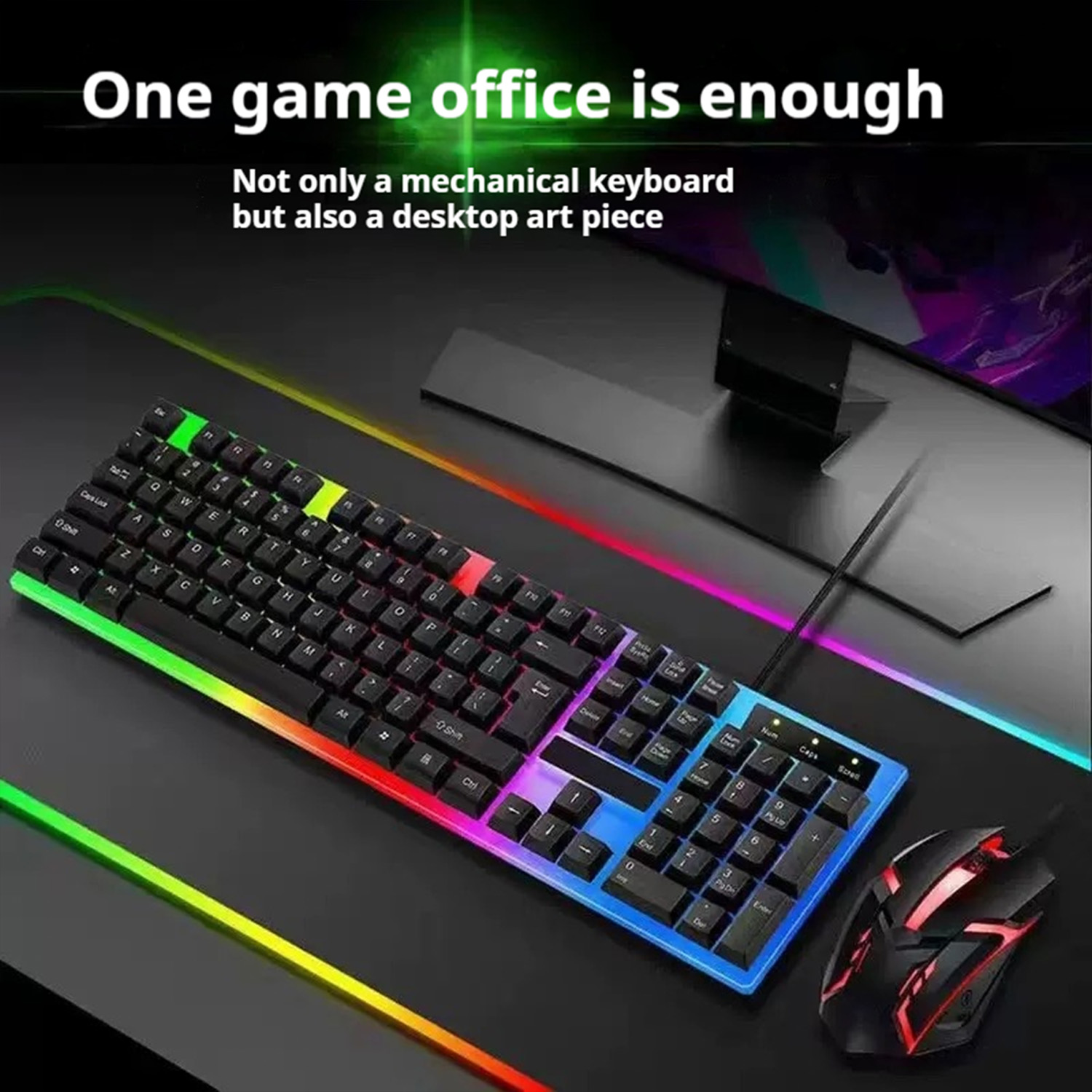 Stylish Backlight Wired Keyboa - Gaming Keyboard Bundle avis et prix