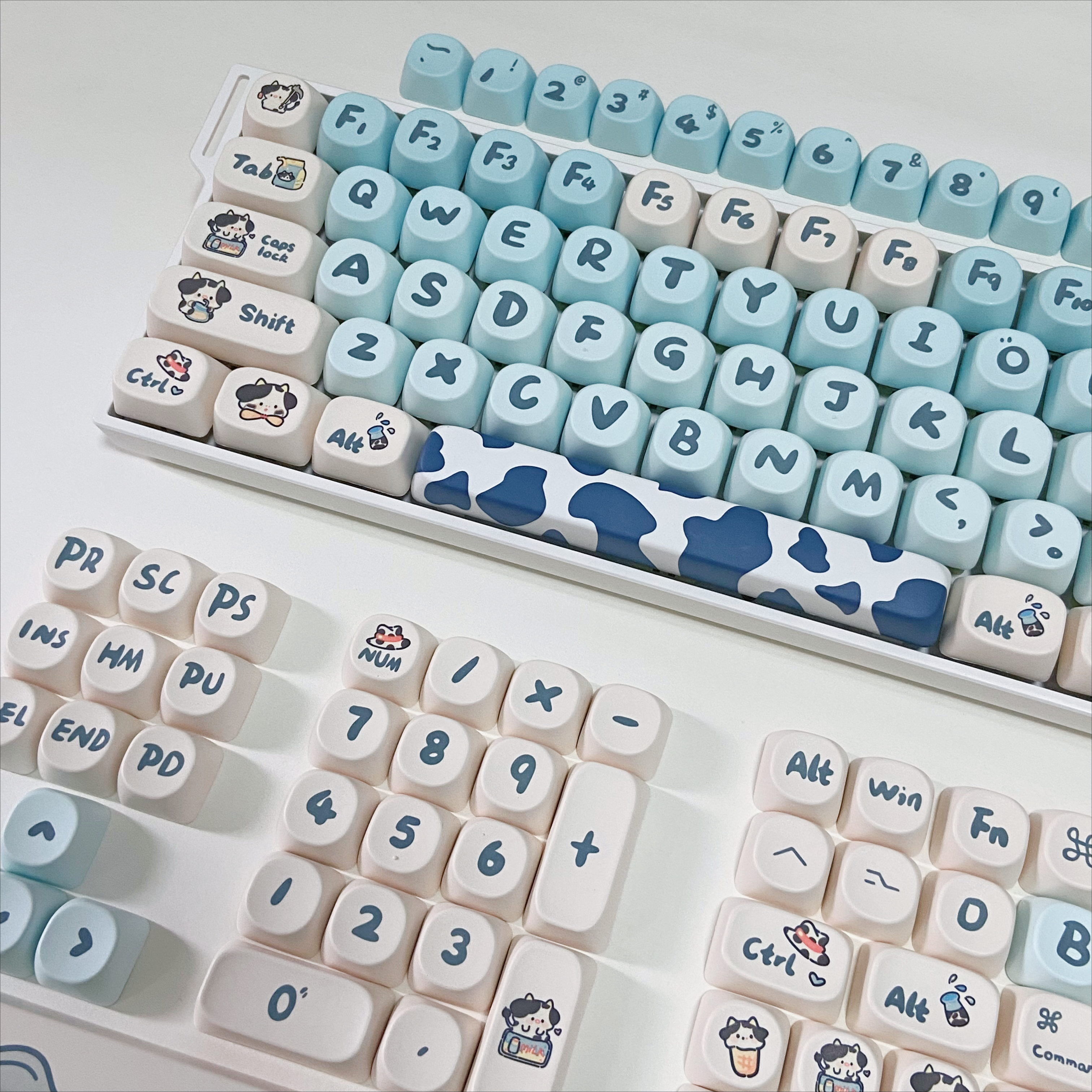Blue Cow Keycaps for Mechanica - Gaming Keyboard Blue avis et prix
