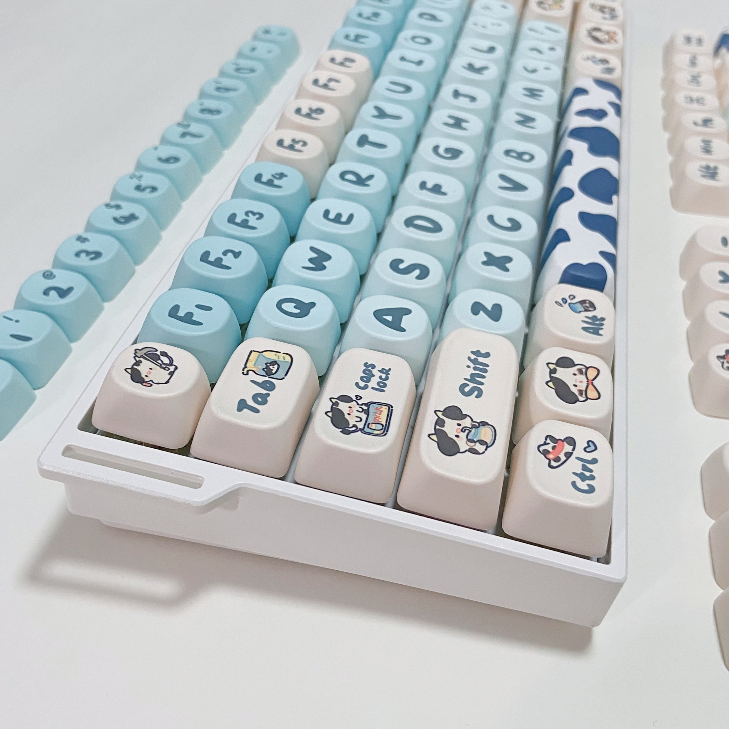 Blue Cow Keycaps for Mechanica - Gaming Keyboard Blue avis et prix