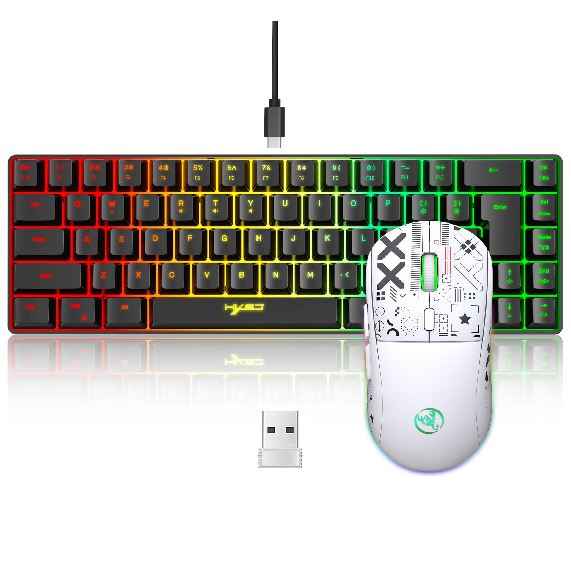 60% gaming Keyboard and mouse  - Gaming Keyboard Mouse And Headset Combo avis et prix