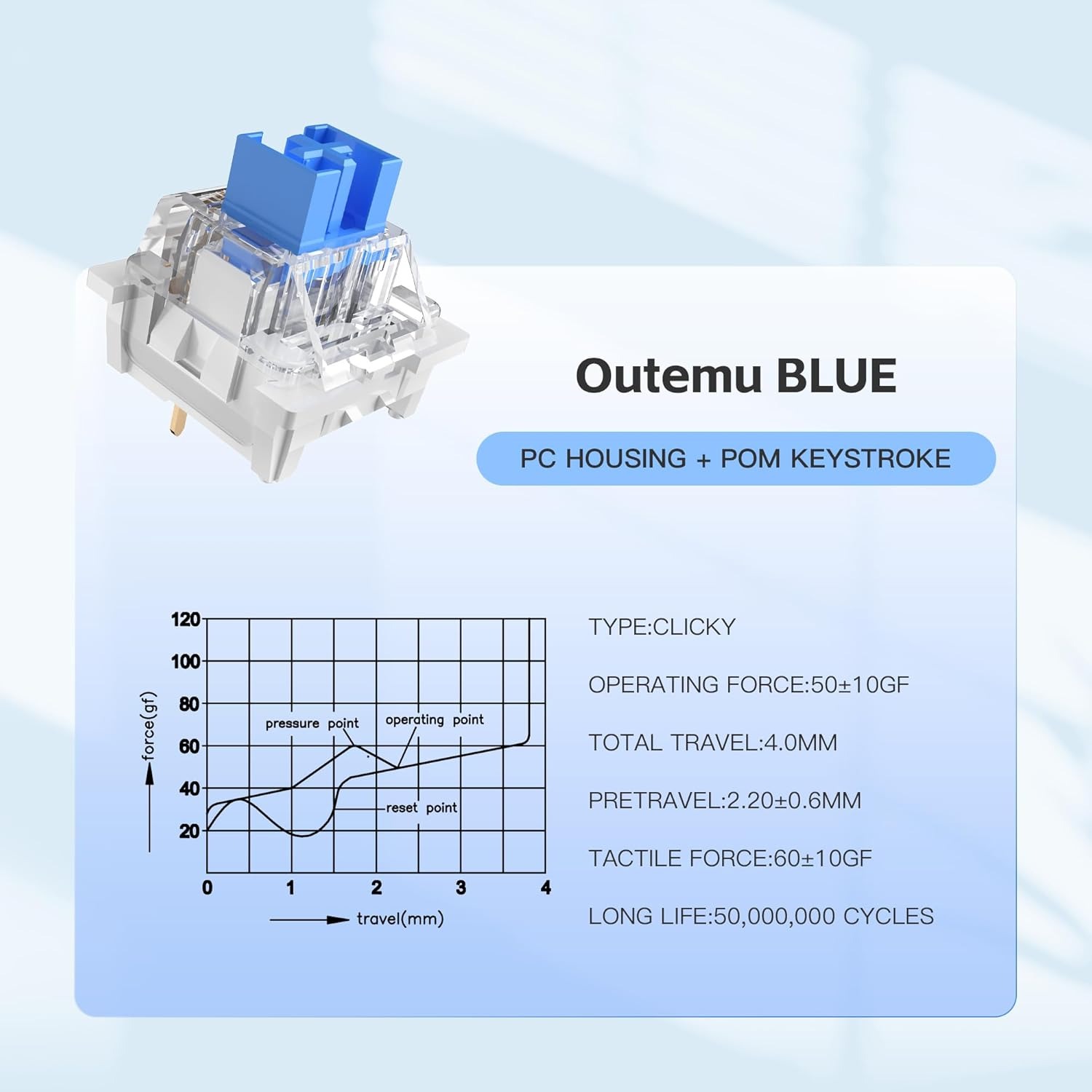 100 Practical Blue Switches, H - Gaming Keyboard Blue avis et prix