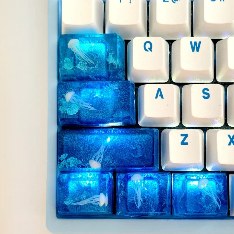 Custom Blue Ocean Jellyfish Ke - Gaming Keyboard Blue avis et prix