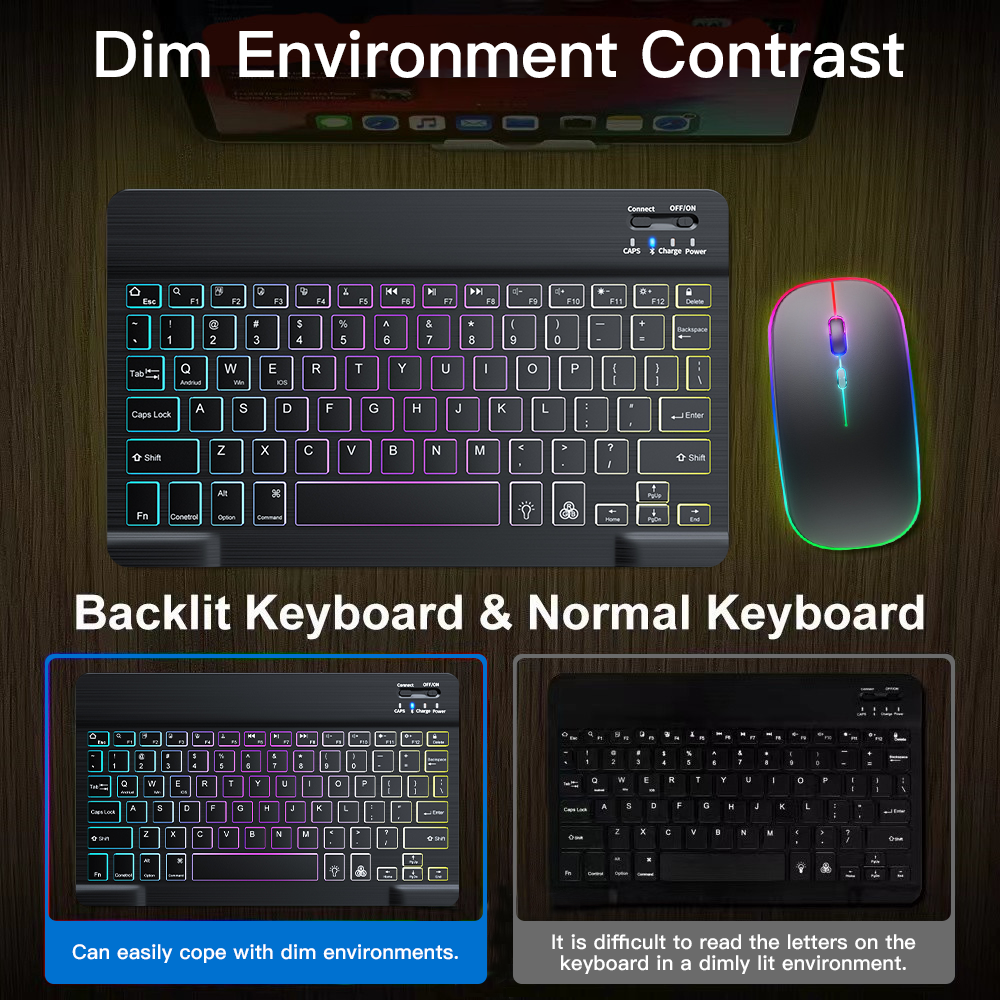 Backlit Backlight Bluetooth Ke - Gaming Keyboard And Mouse Wireless avis et prix