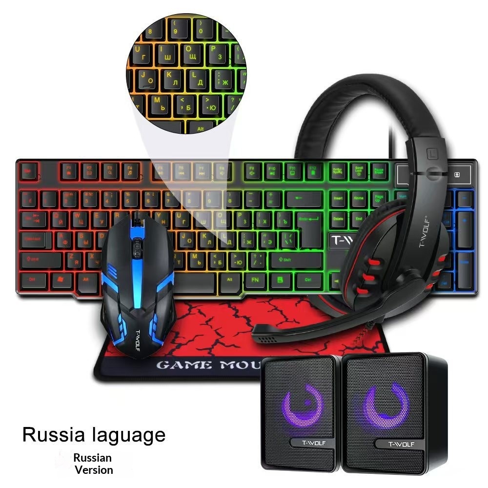 Spanish Russian Keyboard Layou - Gaming Keyboard Mouse And Headset Combo avis et prix