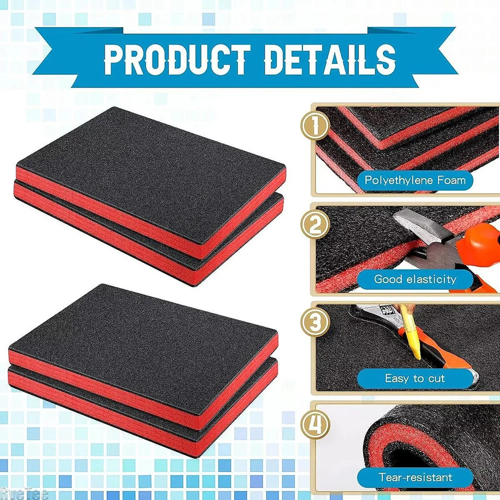 4Pcs Tool Box Foam Inserts Pac - Polyurethane Foam Sheet avis et prix