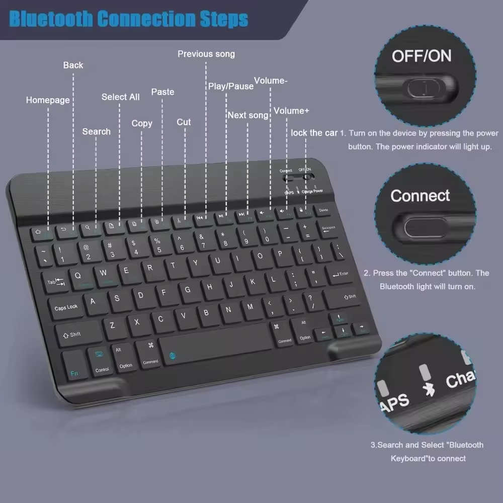 Bluetooth Wireless Keyboard Mo - Gaming Keyboard And Mouse Wireless avis et prix