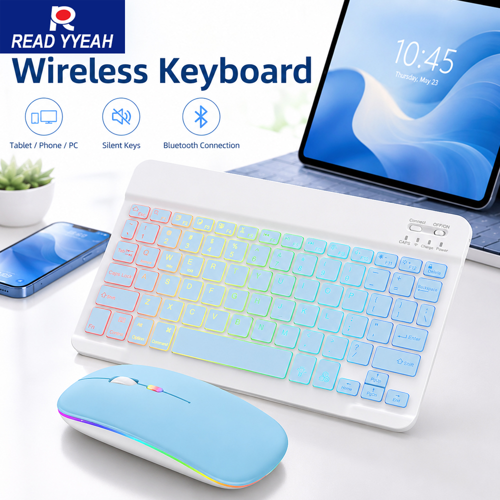 New Ultra Slim Portable 7 Colo - Gaming Keyboard And Mouse Wireless avis et prix